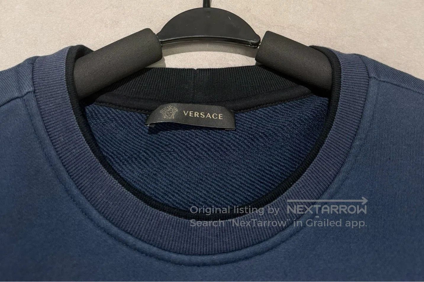 Japanese Brand Versace Medusa Embroidered Leather Panel Men's Sweatshirt. Size US L / EU 52-54 / 3 - 3 Thumbnail