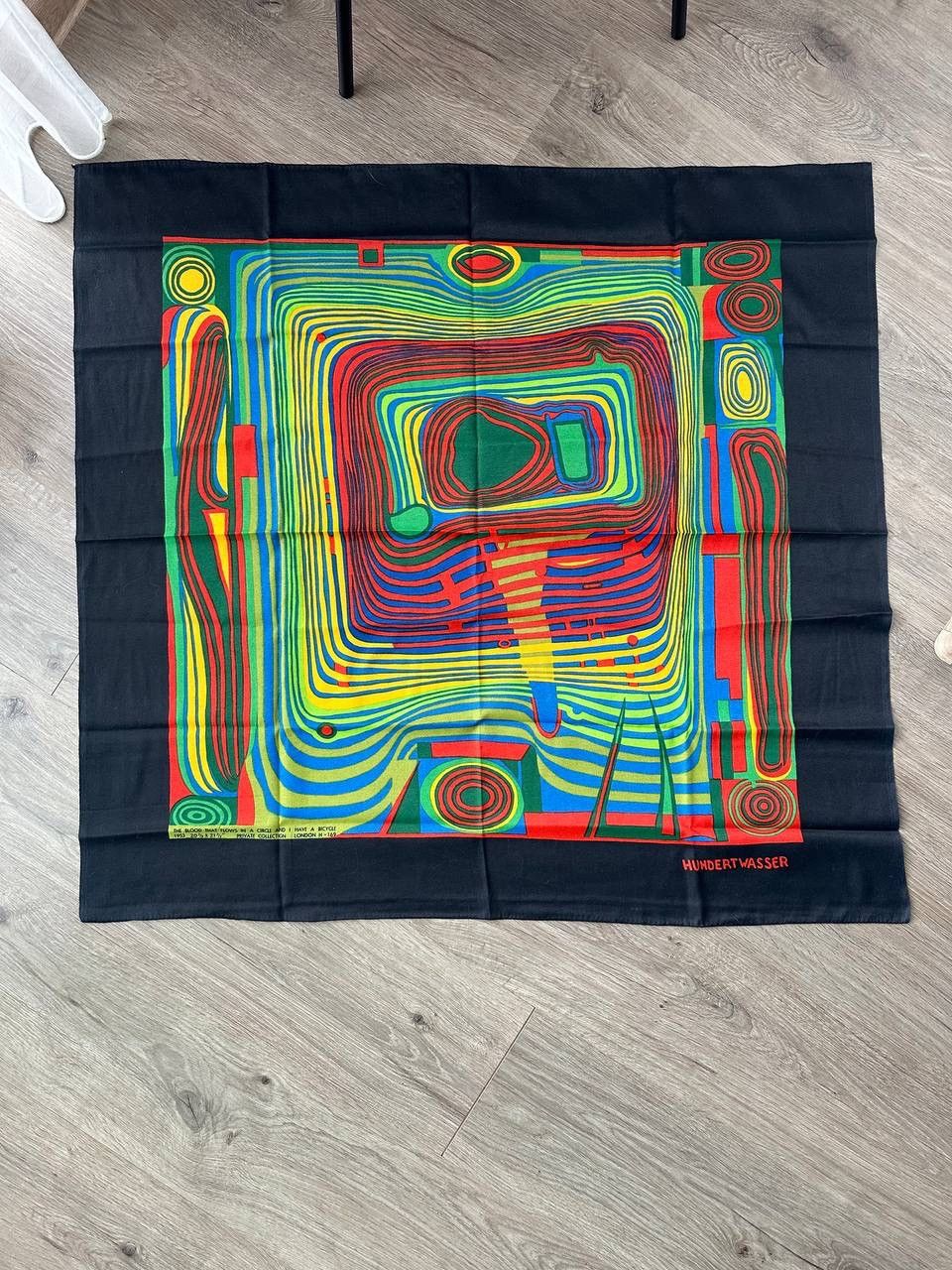Japanese Brand × Vintage Vintage Hundertwasser Seide Schal Arc Scarf Size ONE SIZE - 9 Thumbnail