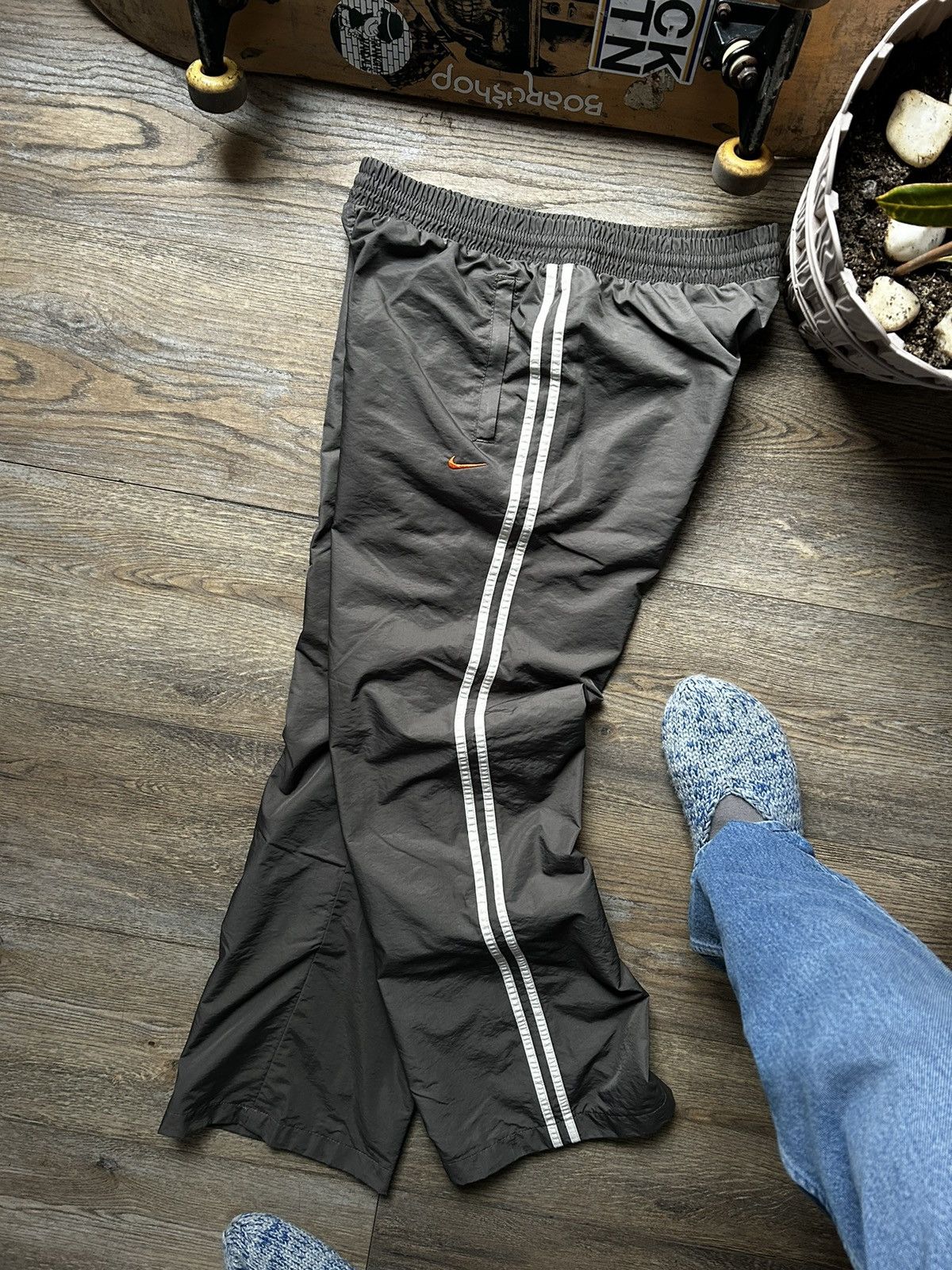 Nike × Vintage Vintage Nike Parashute Track Pants Drill 90s Size US 32 / EU 48 - 2 Thumbnail