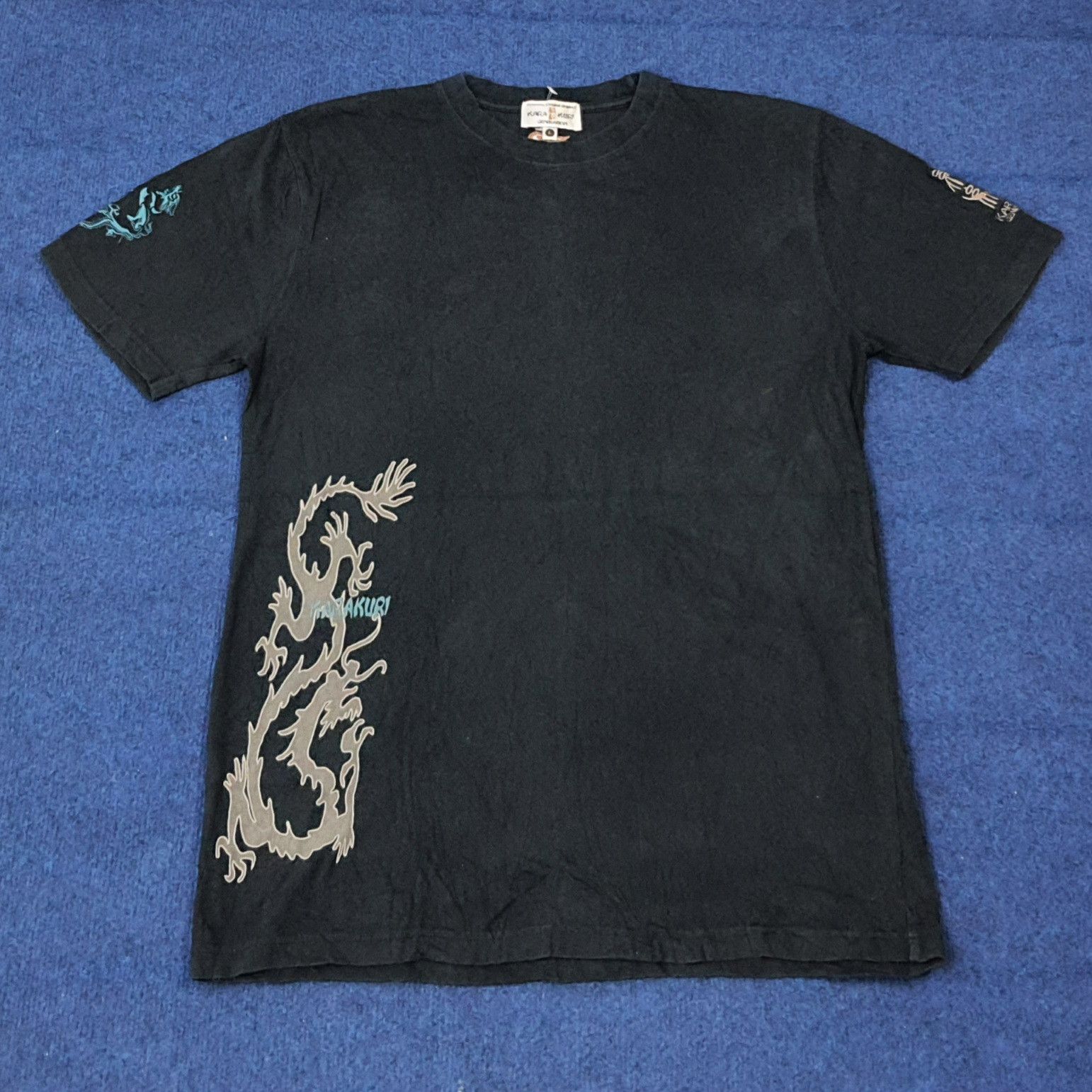 Karakuri Tamashii Vintage Karakuri Tamashii Embroidery Dragon T-Shirt C276N38 Size US M / EU 48-50 / 2 - 4 Thumbnail