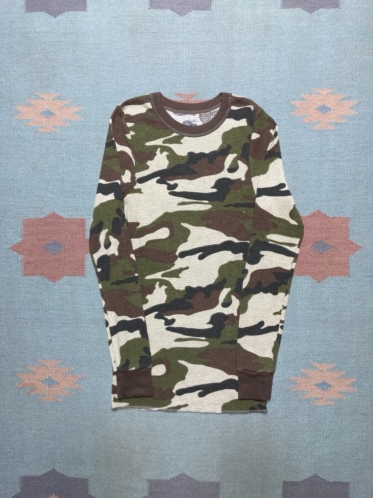 Other Waffle knit thermal shirt camo base camouflage women’s small Size S / US 4 / IT 40 - 1 Thumbnail