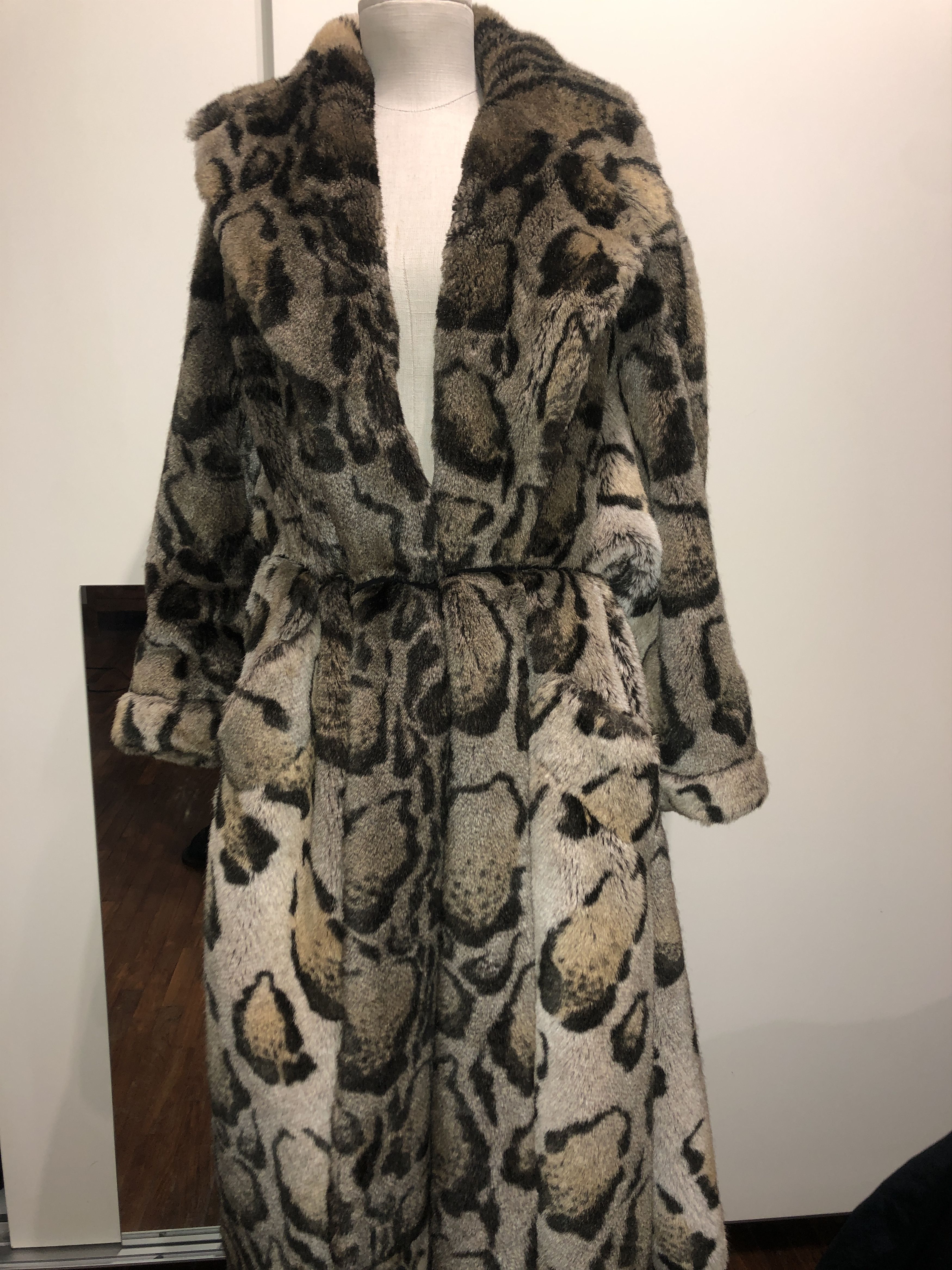 Calugi e Gianelli Animalier Wide Fake Fur Coat Size L / US 10 / IT 46 - 13 Thumbnail