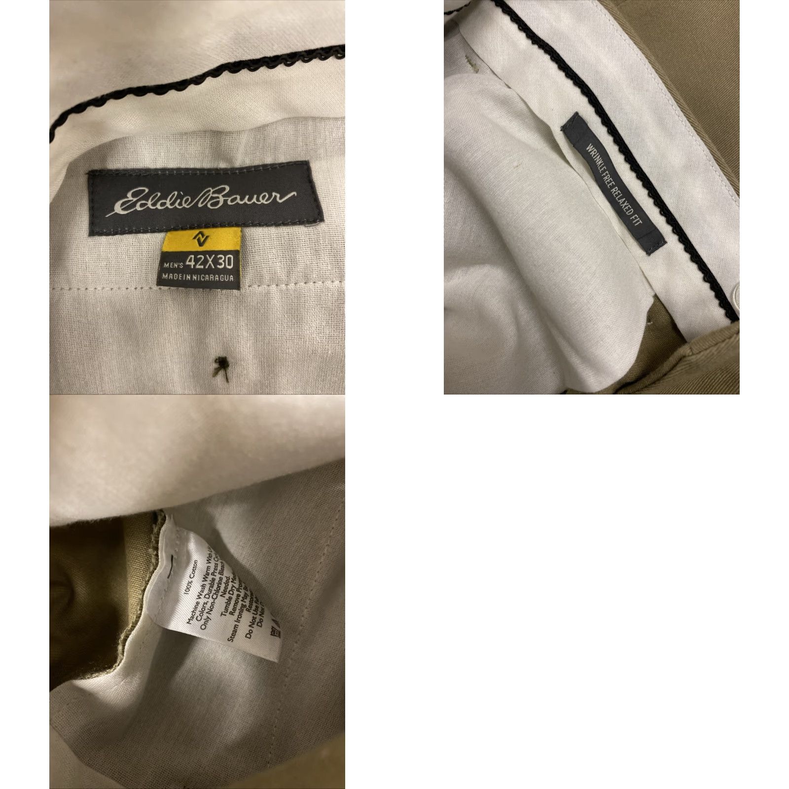 Eddie Bauer VINTAGE Eddie Bauer Chino Pants Men's 42x30 Khaki Corduroy /163-34 Green Casual Travel Relaxed Straight Pockets 42 Regular Size US 42 / EU 58 - 8 Thumbnail