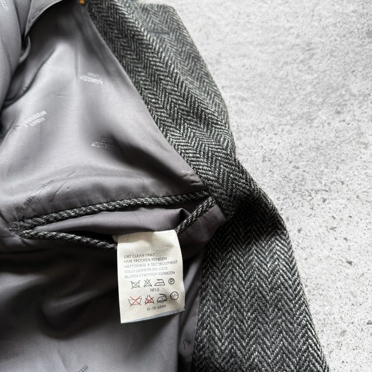 Aquascutum Aquascutum Tweed Mens Gray Blazer Jacket Wool Made in UK Size 50L - 10 Thumbnail