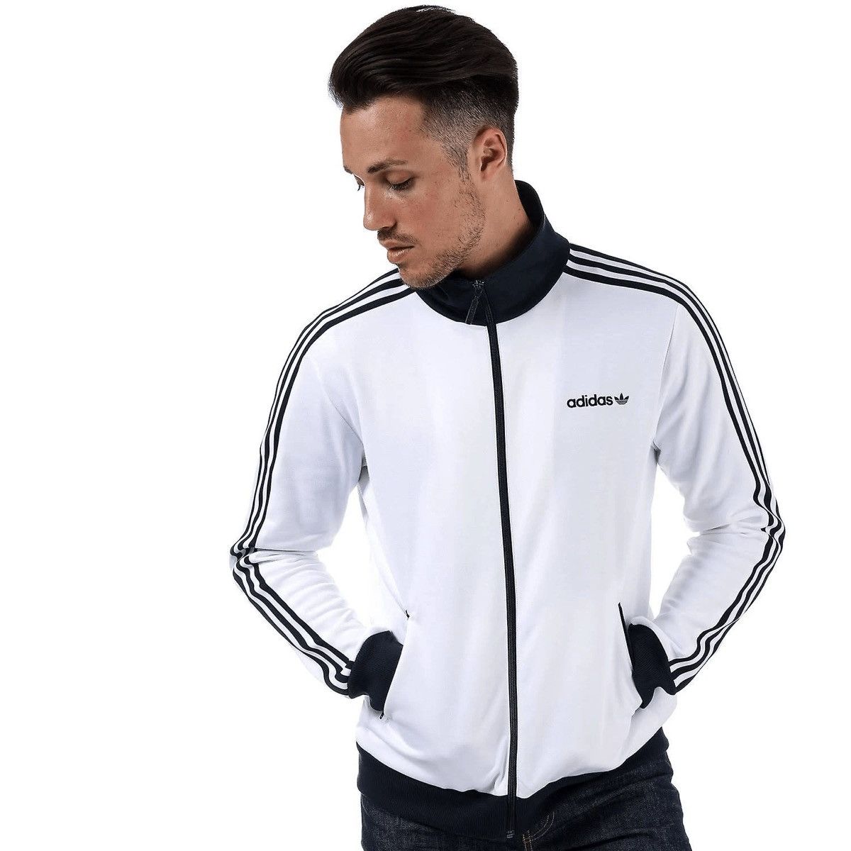 Adidas Vintage Adidas Men’s Full Zip Track Jacket 2007 White Size US XXL / EU 58 / 5 - 2 Thumbnail
