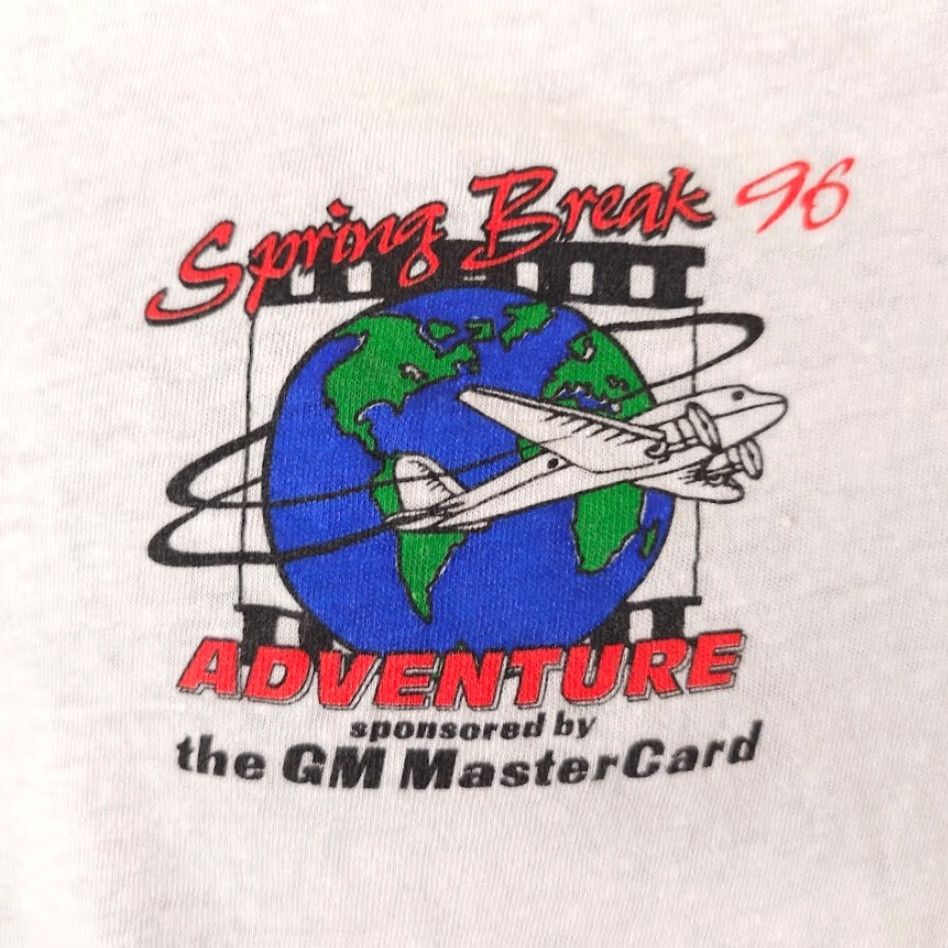 Vintage VINTAGE Spring Break T Shirt Mens L White 90s Water Skiing Alligator Beach Travel Surfer Pattern Solid Crew Neck Short Sleeve Cotton | Mens Size US L / EU 52-54 / 3 - 3 Thumbnail