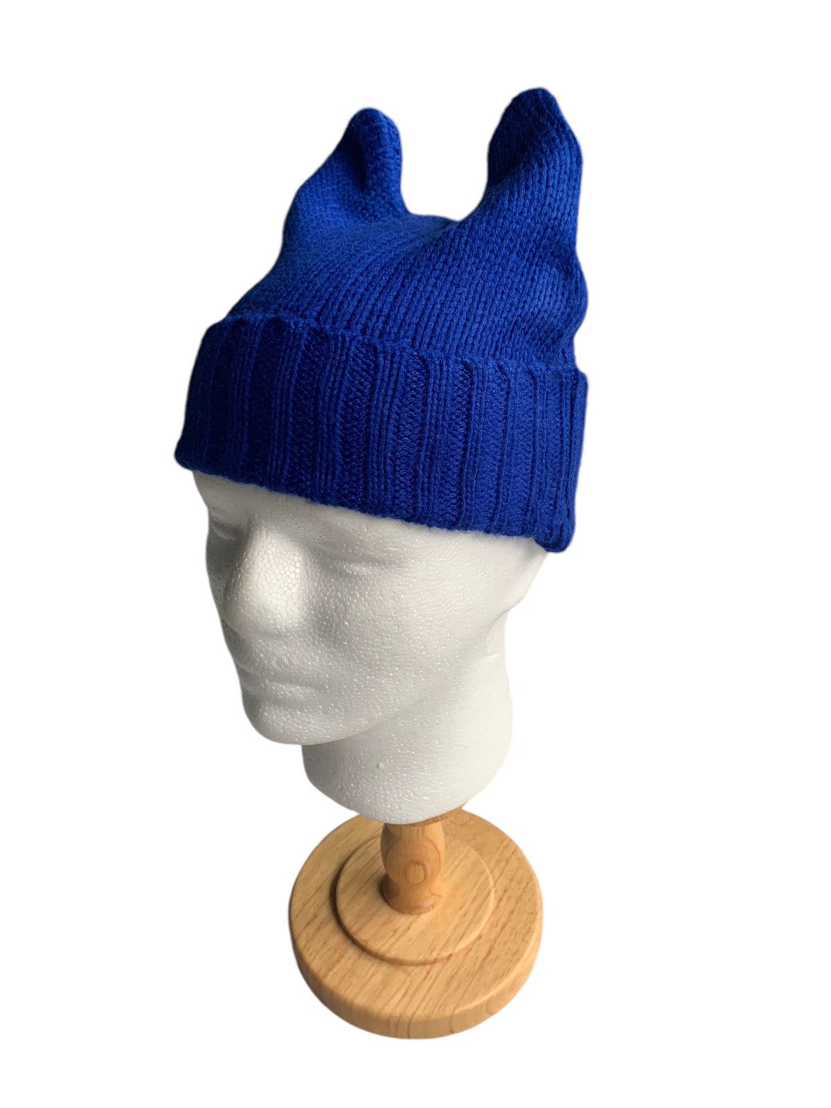 Japanese Brand × Kapital × Vintage Devil Horn Blue Japanese Rare Knit Beanie hats☠️ Size ONE SIZE - 11 Thumbnail