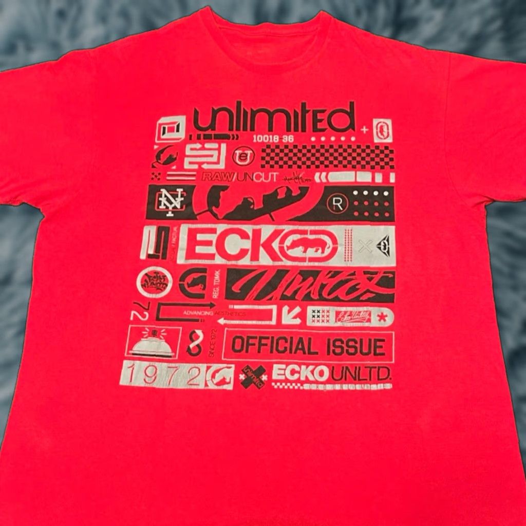Ecko Unltd. VINTAGE Ecko Unltd Classic Logo Shirt Mens XL Red Hip Hop Grunge Skater Punk 90s Y2k Logo T-Shirt Size US XL / EU 56 / 4 - 1 Thumbnail