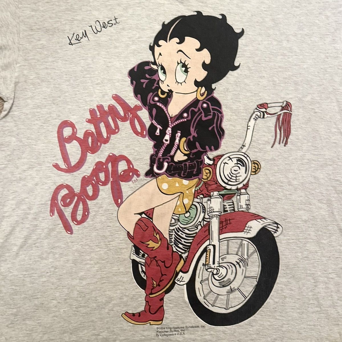 Vintage Vintage 1994 Betty Boop Key West Motorcycle Tee XL Size US XL / EU 56 / 4 - 1 Thumbnail