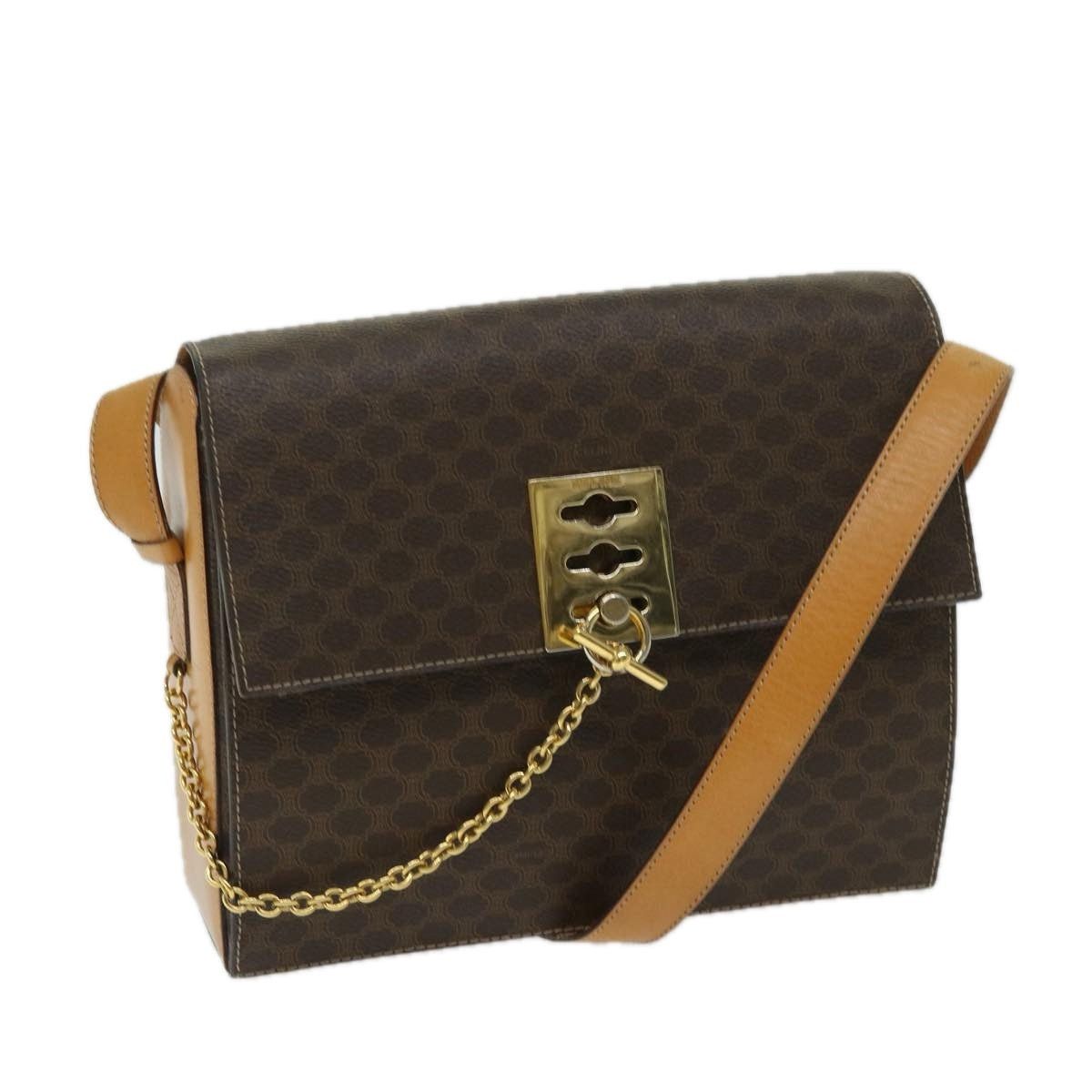 Celine CELINE Macadam Canvas Shoulder Bag Pvc Brown Size ONE SIZE - 1 Thumbnail
