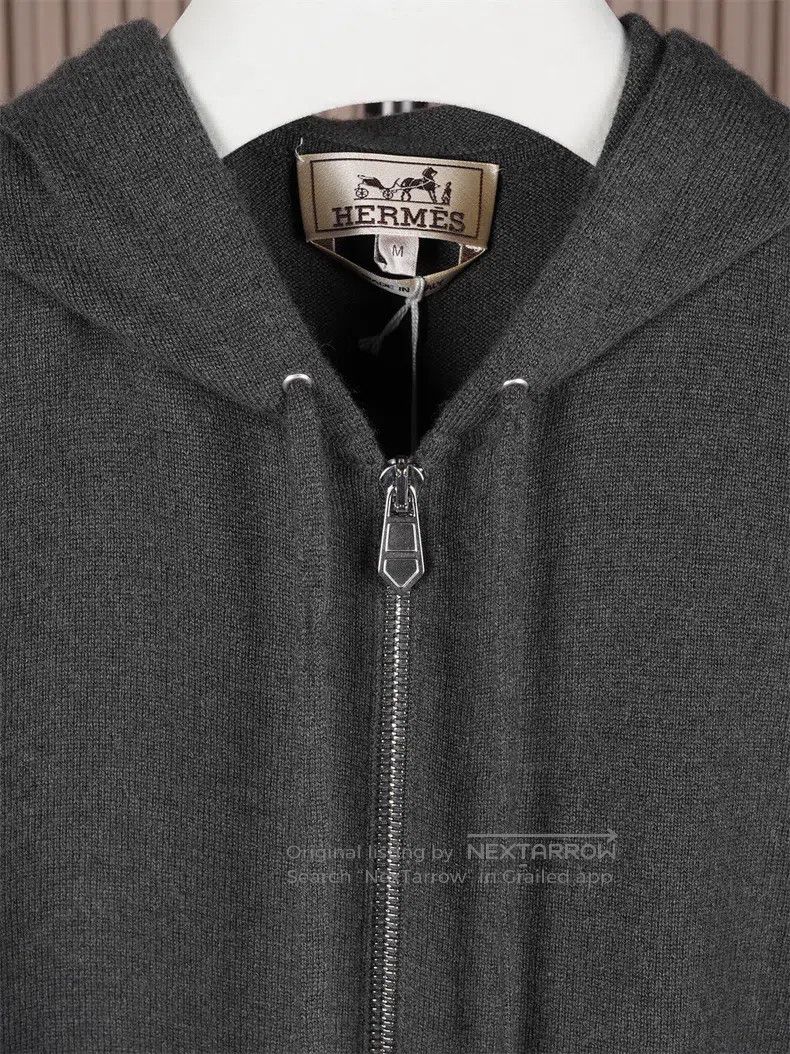 Hermes Hermes Men's Hooded Cashmere Coat Size US M / EU 48-50 / 2 - 6 Thumbnail