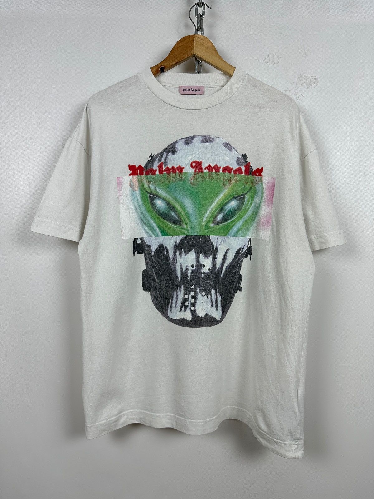 Palm Angels Palm Angels Alien White T-Shirt Size US L / EU 52-54 / 3 - 1 Thumbnail