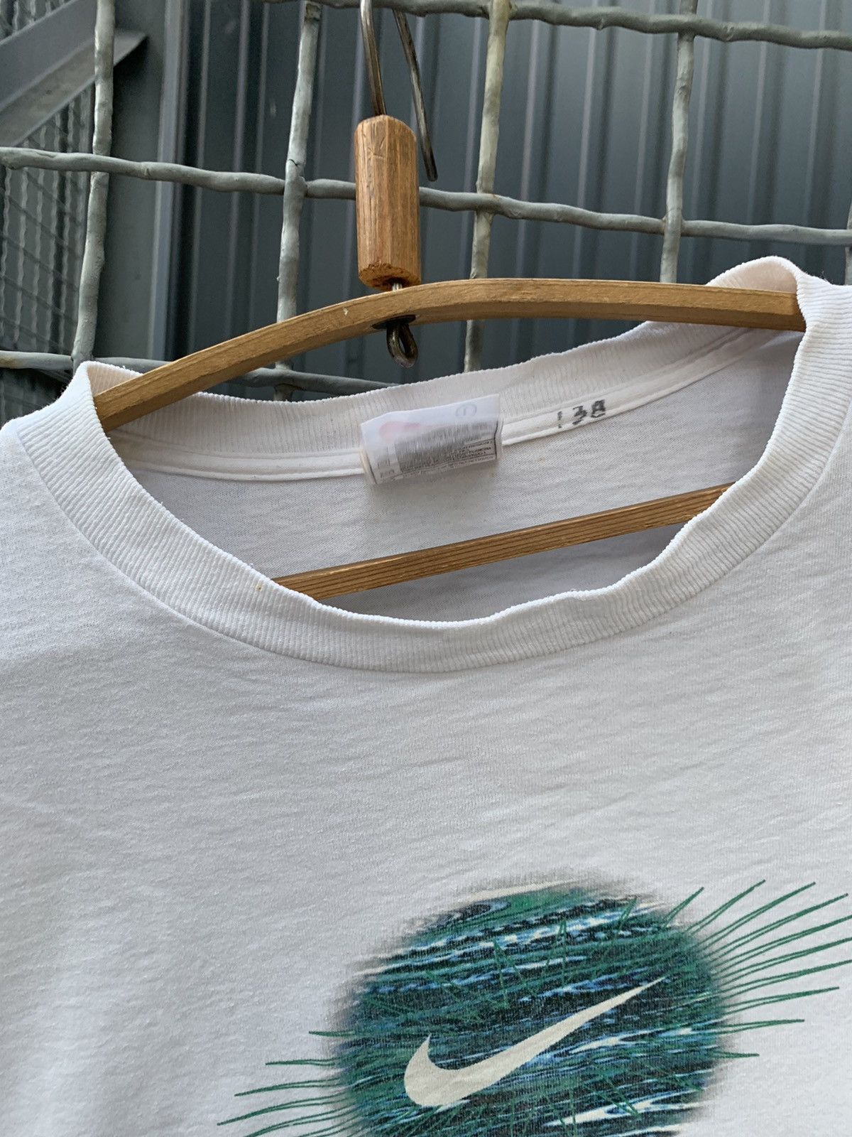 Nike × Vintage Vintage 90s Nike Thrashed Shirt Y2K Streetwear Tee Size US L / EU 52-54 / 3 - 5 Thumbnail