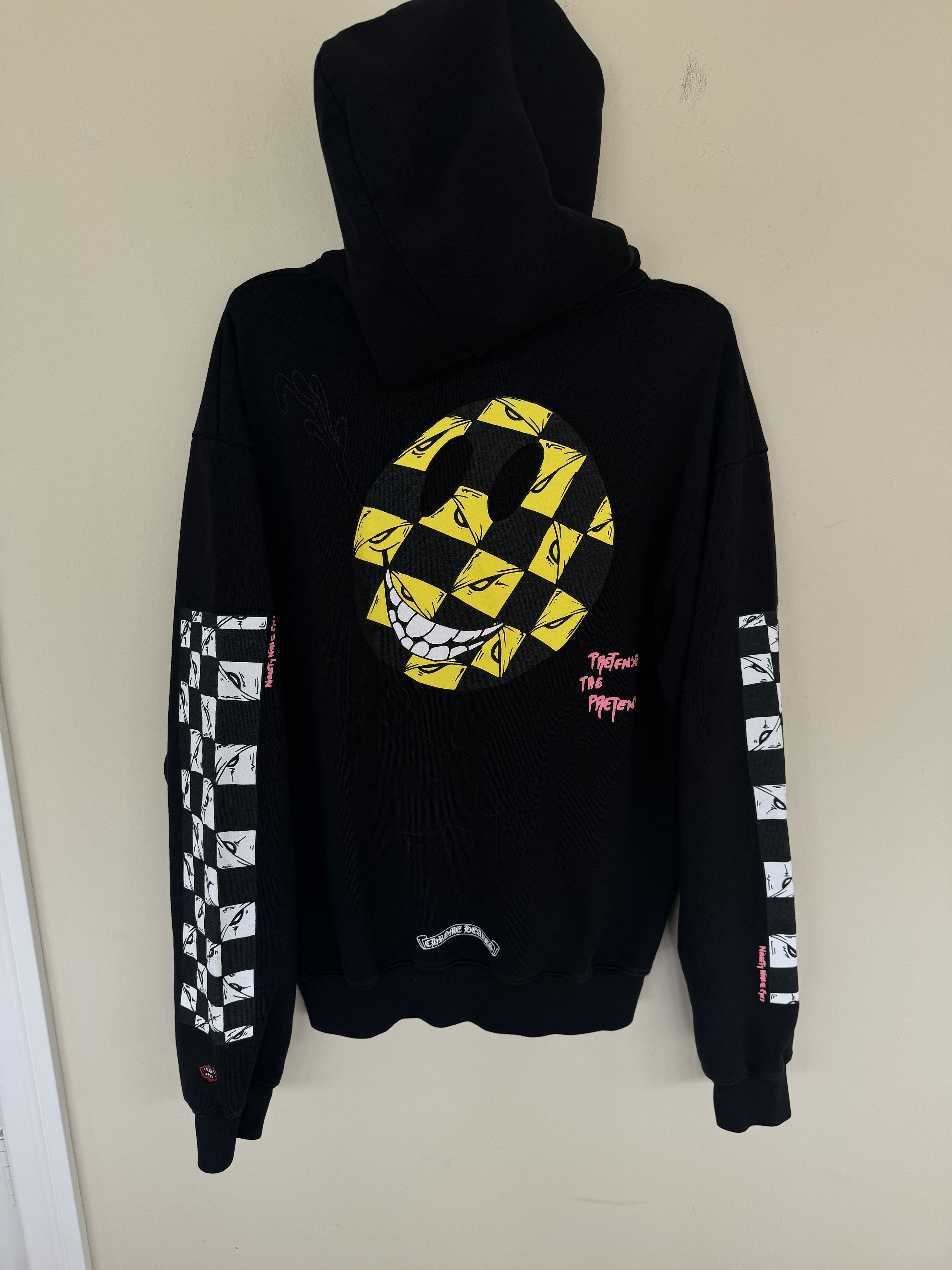 コラボ◆【Chrome Hearts × Abramovic】CH Plus Black Hoodie CH + ABRAMOVIC Hoodie 