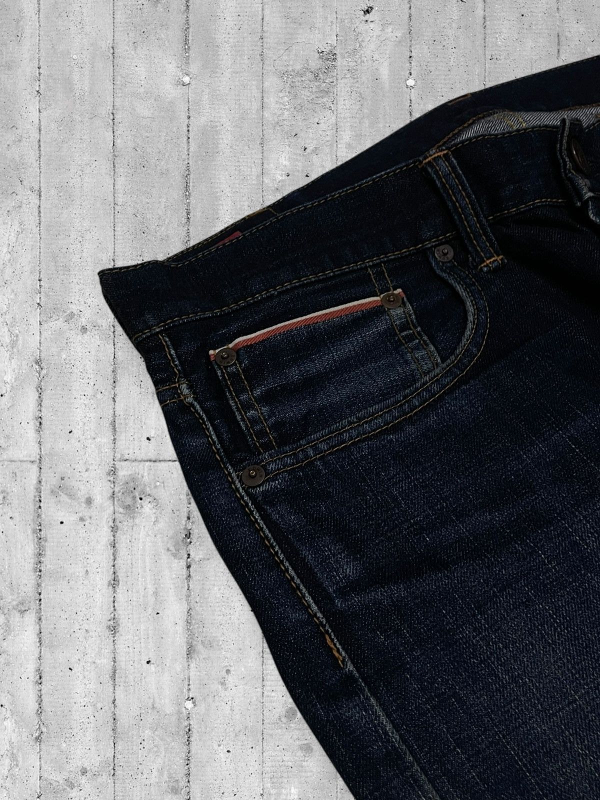 Designer × Edwin × Vintage Vintage Og Designer Japan Edwin Selvedge Distressed Denim Size US 34 / EU 50 - 8 Thumbnail