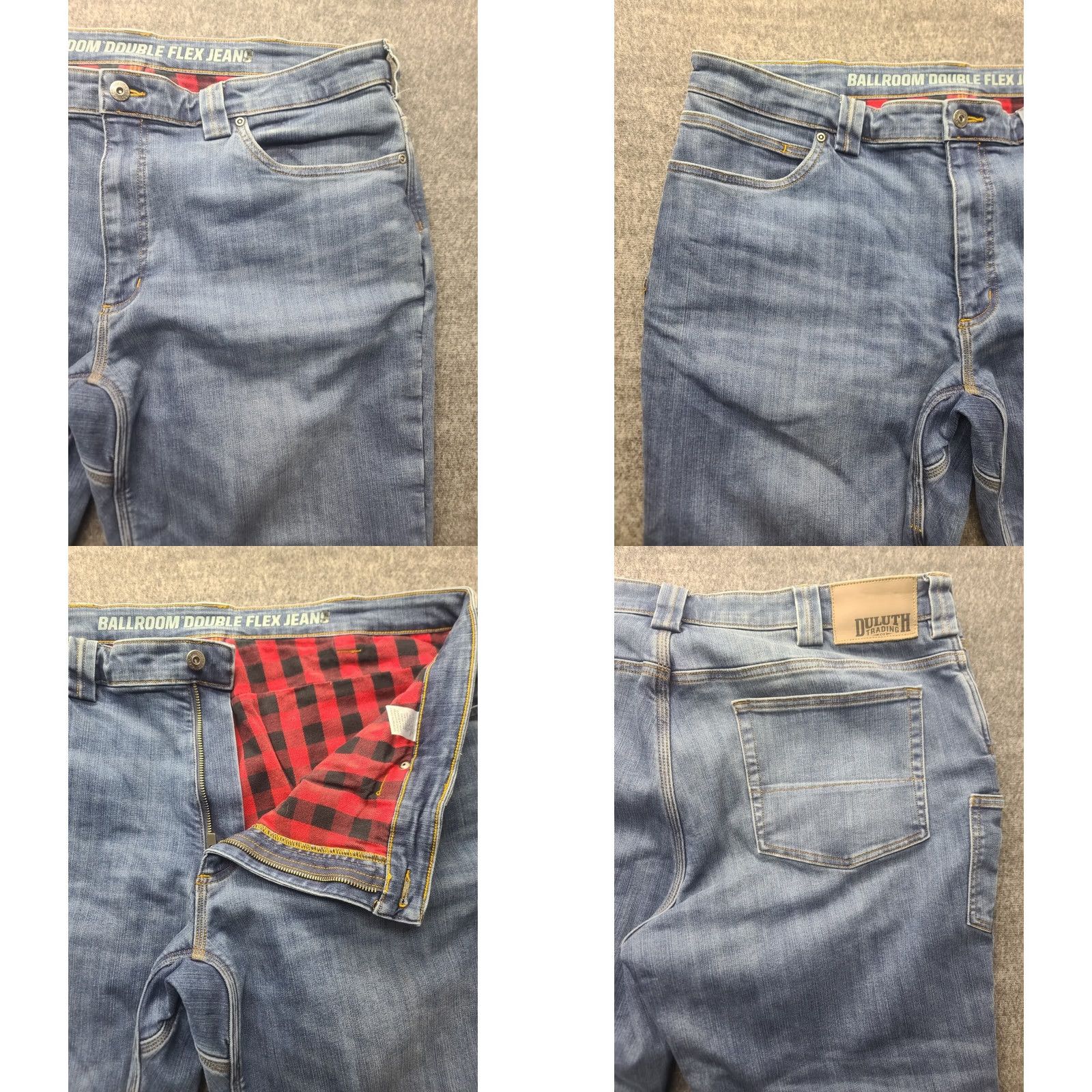Doublet Duluth Ballroom Double Flex Jeans Mens 40x30 Relaxed Fit Denim Blue 40 30 Inseam Waist 40 Utility Comfort Pockets Stretch Regular Mens Deviated? Size US 40 / EU 56 - 8 Thumbnail