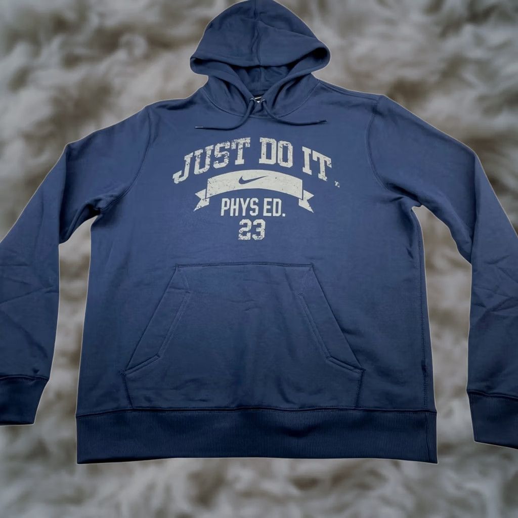 Nike Nike Mens Just Do It Phys Ed Pullover Hoodie Navy Blue Large Size US L / EU 52-54 / 3 - 1 Thumbnail