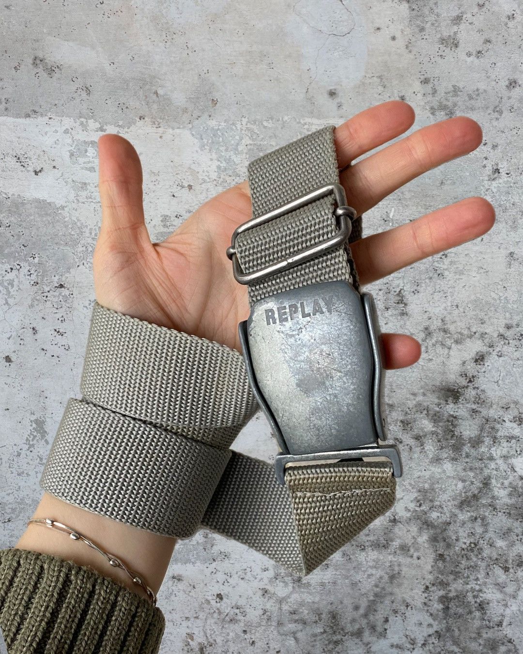 Japanese Brand × Replay y2k Replay canvas tape belt Size ONE SIZE - 1 Thumbnail