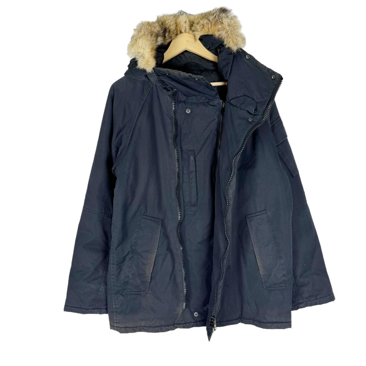 If Six Was Nine ❄️BACK CHANNEL FUR HOODIE DOWN ZIPPER JACKET Size US L / EU 52-54 / 3 - 1 Thumbnail