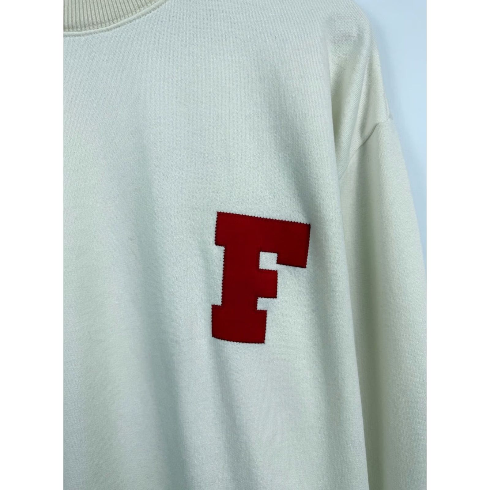 Vintage Maison Kitsune Sweatshirt Paris College Style Beige M Retro Vintage Mens Crew Neck Long Sleeve Size M Adults Oversize Size US M / EU 48-50 / 2 - 4 Thumbnail