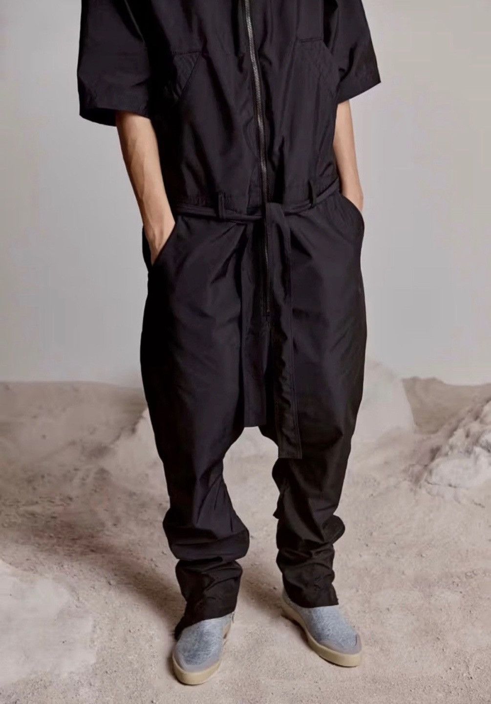 Fear of God Sixth Belted Nylon Jumpsuit Navy Eternal 6th 7th 8th Size US 32 / EU 48 - 1 Thumbnail