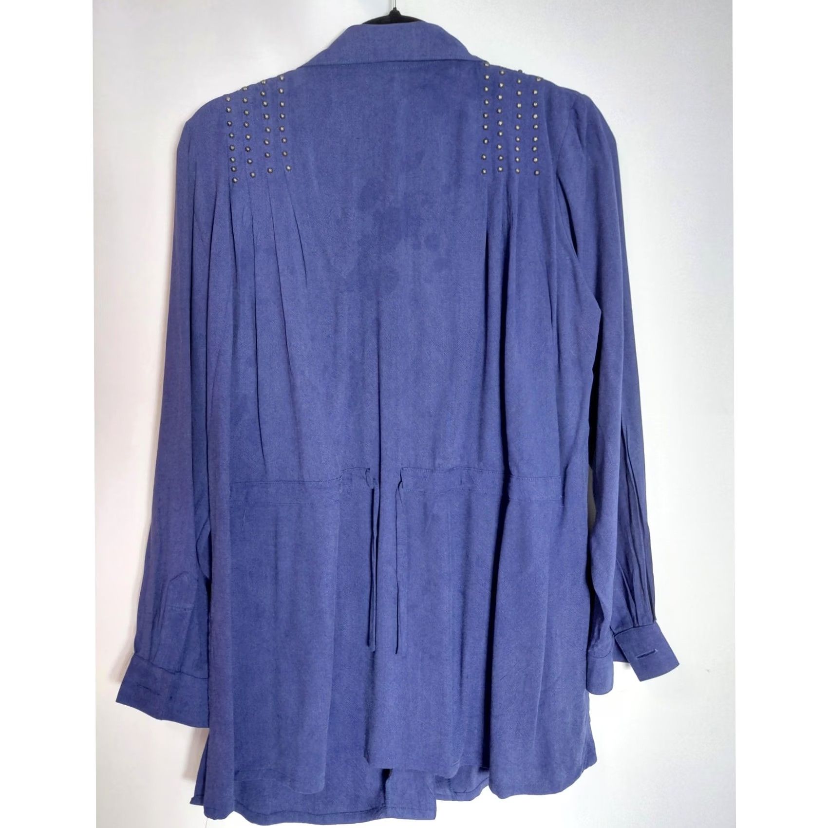 Doublet DOUBLE D RANCH Blue Button-Up Shirt Size S Solid Long Sleeve Women Size S / US 4 / IT 40 - 2 Thumbnail