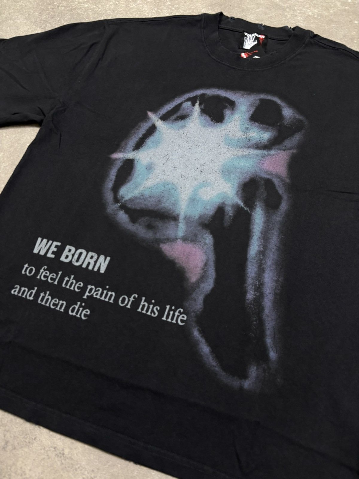 Vintage Warman Soul Light Graphic T-Shirt, Washed Black Size US S / EU 44-46 / 1 - 3 Thumbnail