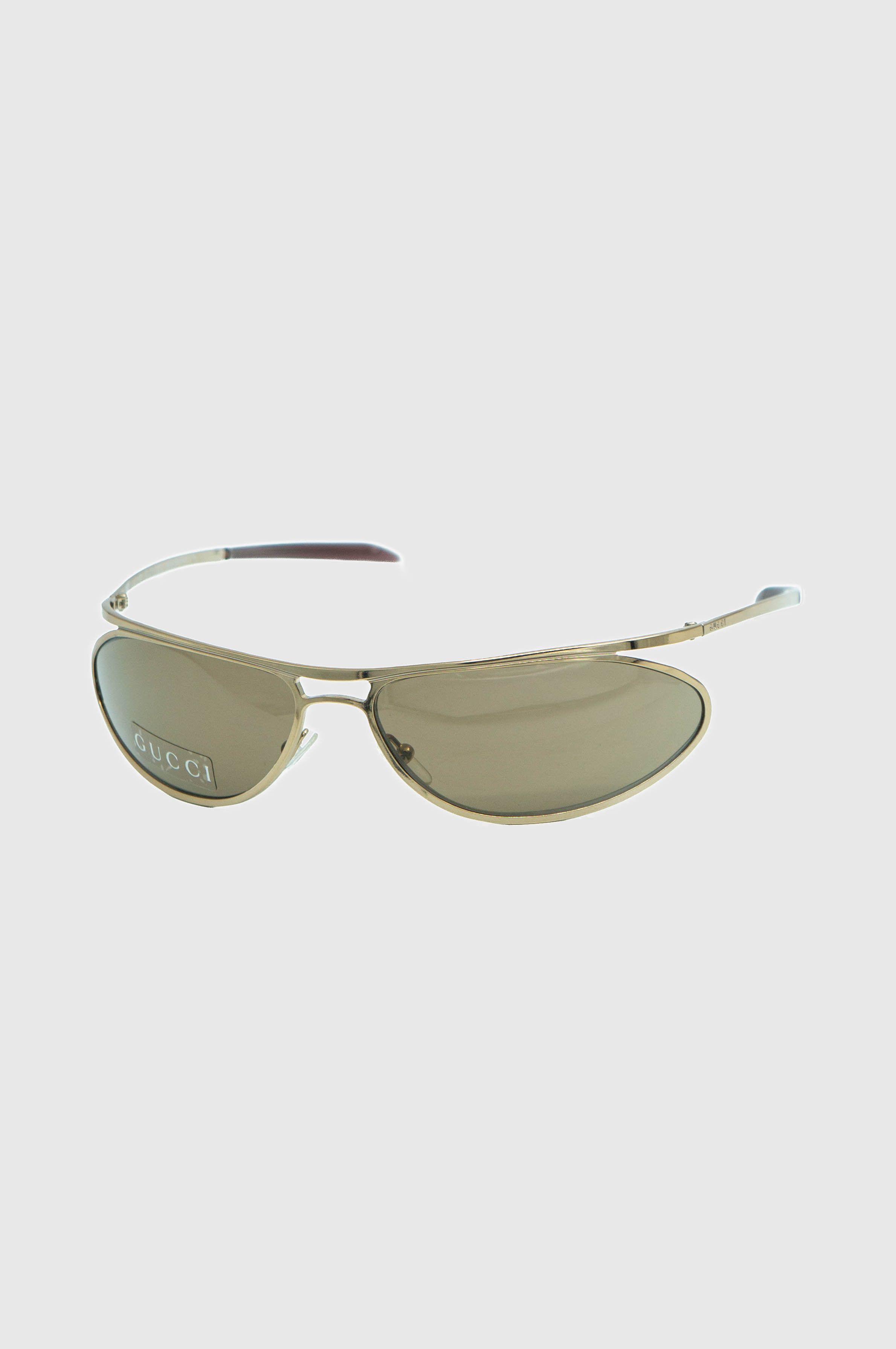 image of Gucci GG 1673 Oval Gold Sunglasses Vintage 00S, Men's