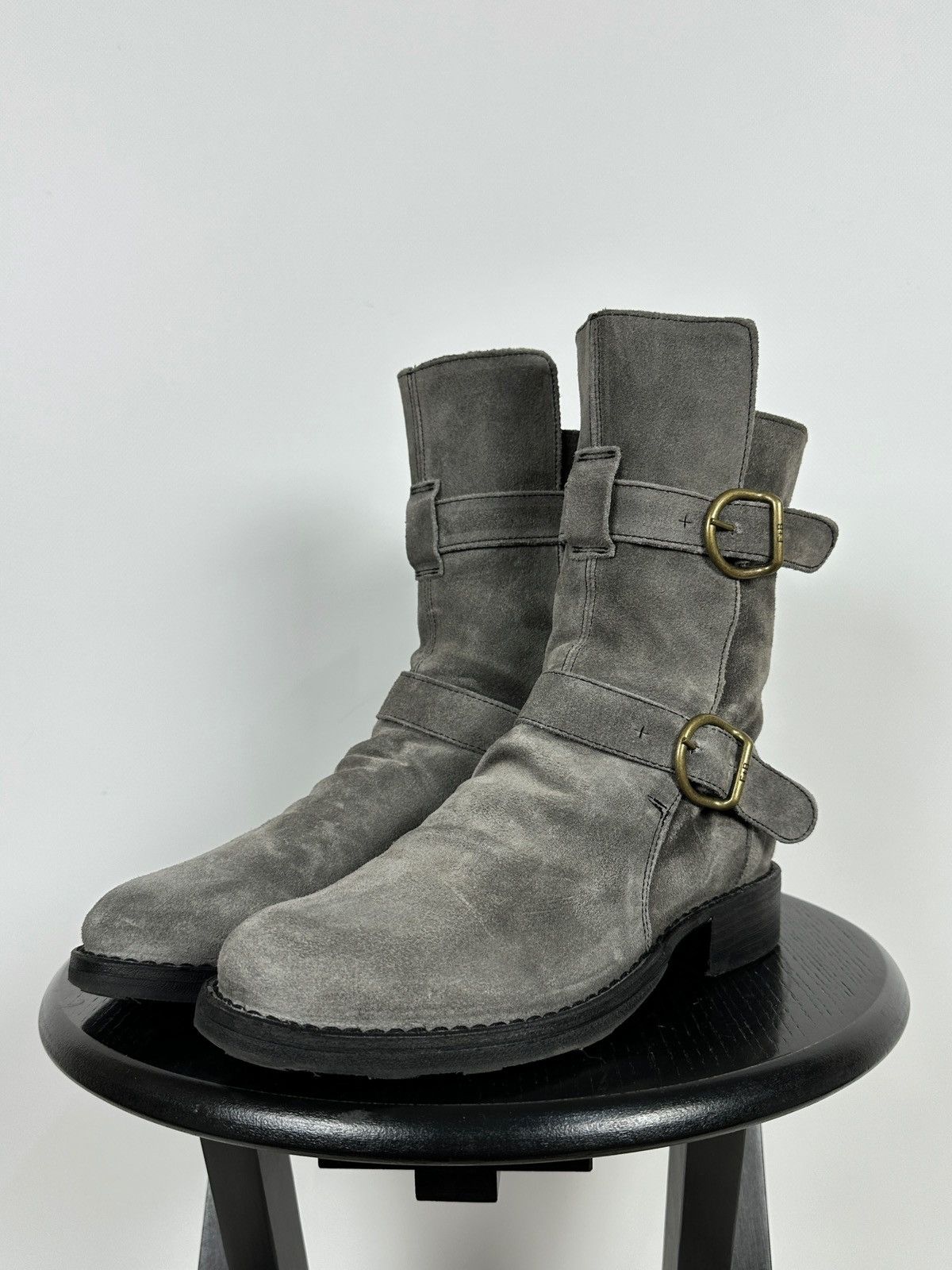 Fiorentini + Baker Fiorentini + Baker Eternity 2 Buckle Moto Ankle Suede Boots Size US 7 / IT 37 - 10 Thumbnail