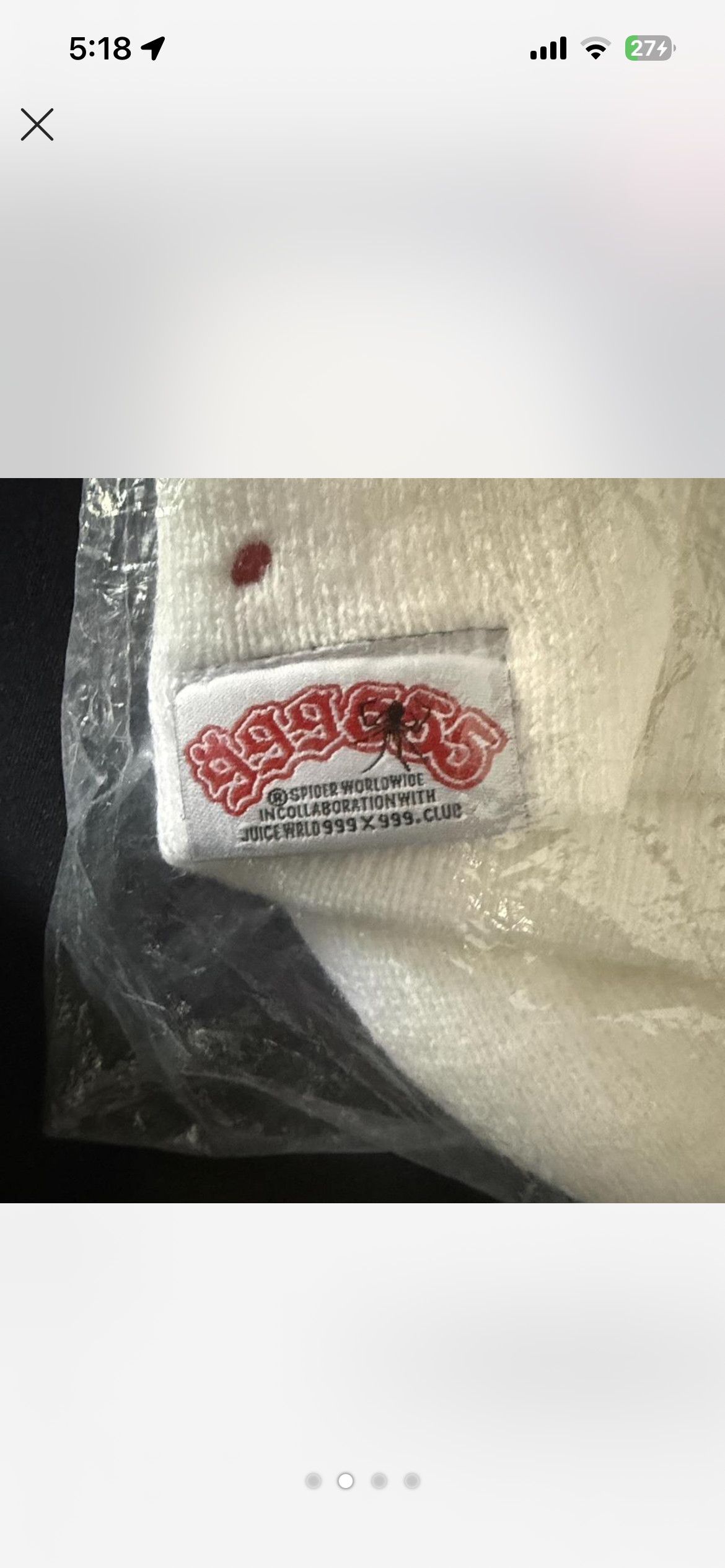 999 Club × Sp5der Sp5der X 999 club baklava white brand new never opened Size ONE SIZE - 3 Thumbnail