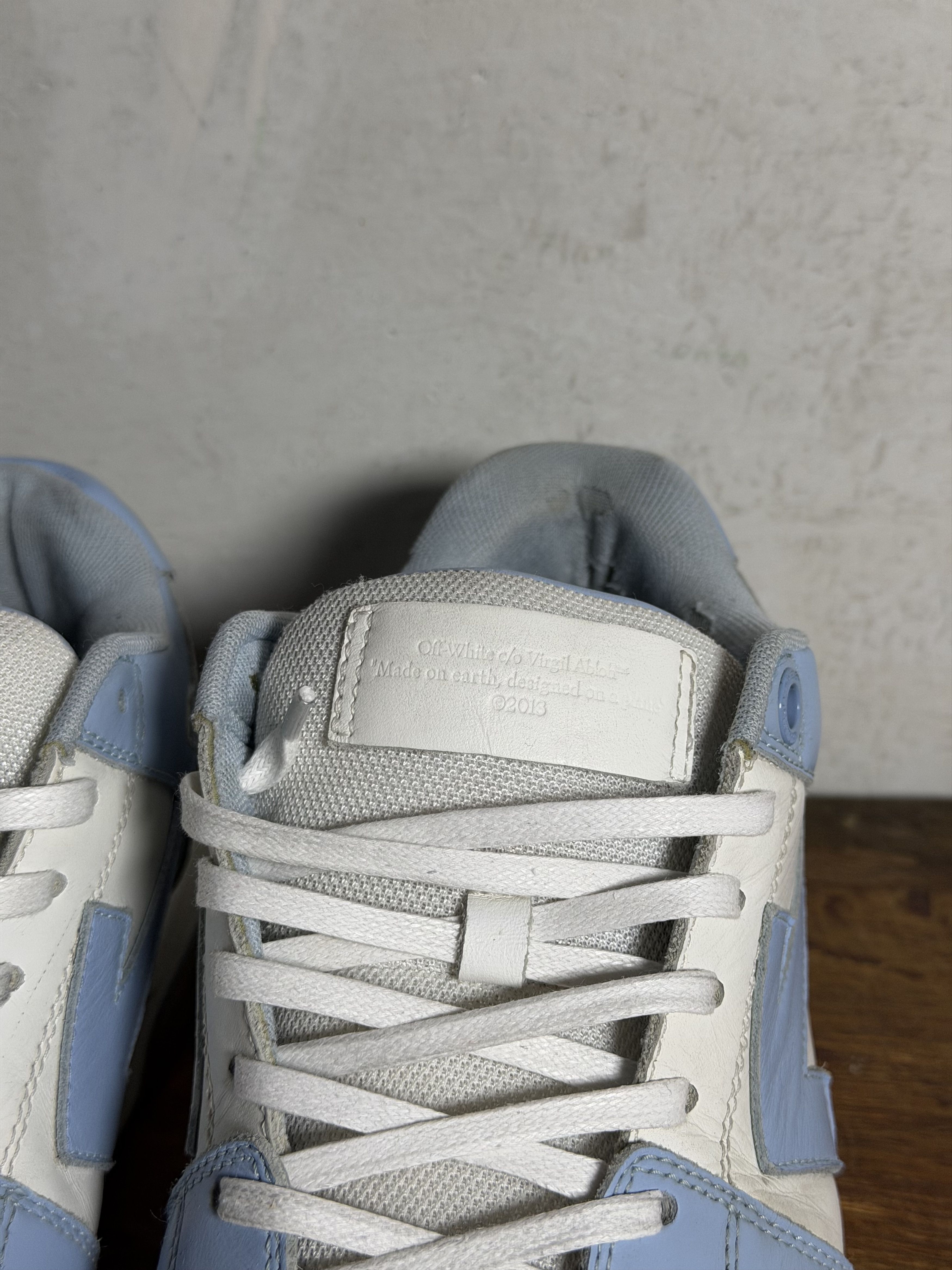 Off-White Off-White Out of Office White Blue Sneakers Size US 10 / EU 43 - 11 Thumbnail