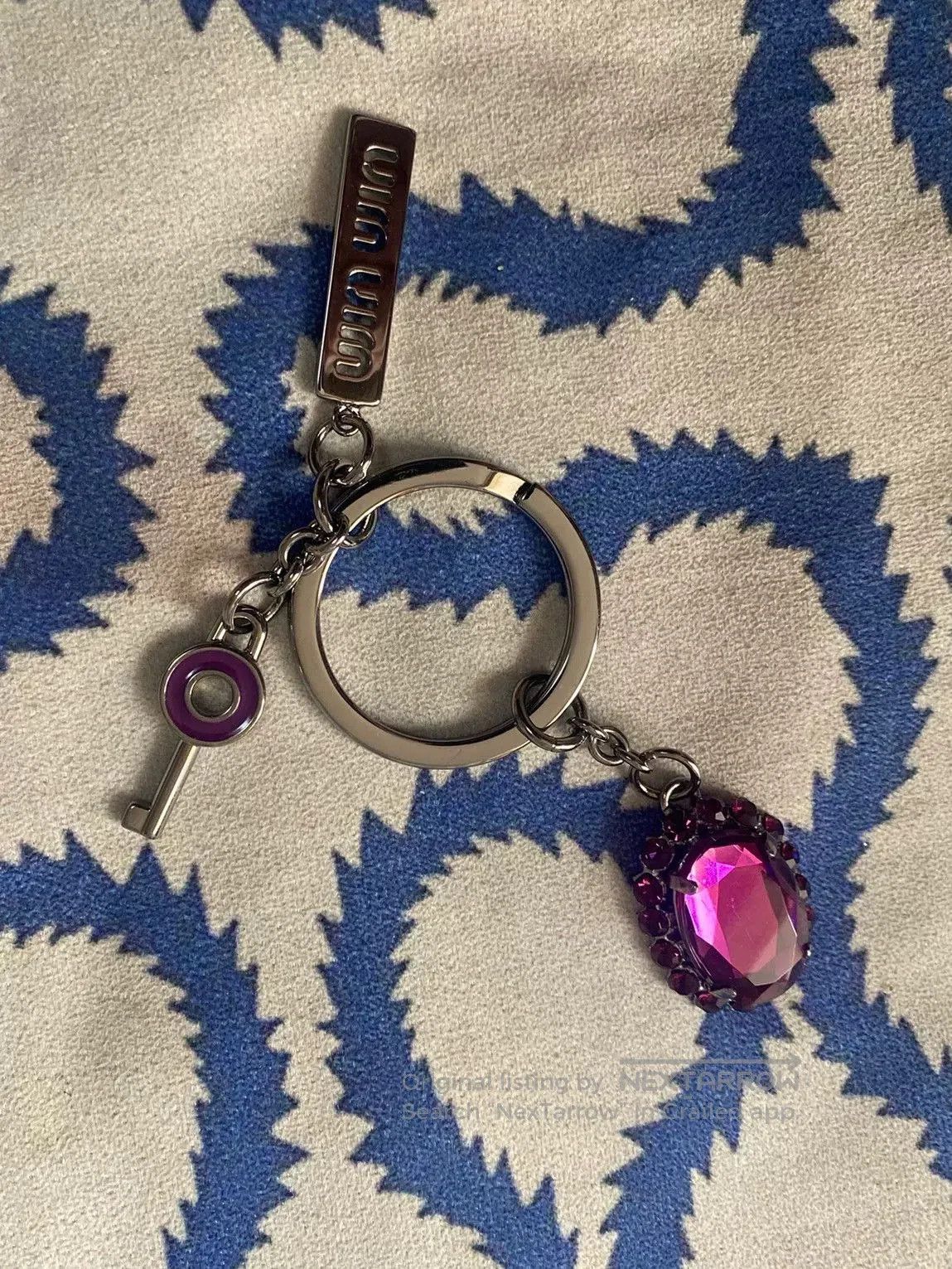 Miu Miu Purple Gem Keychain.