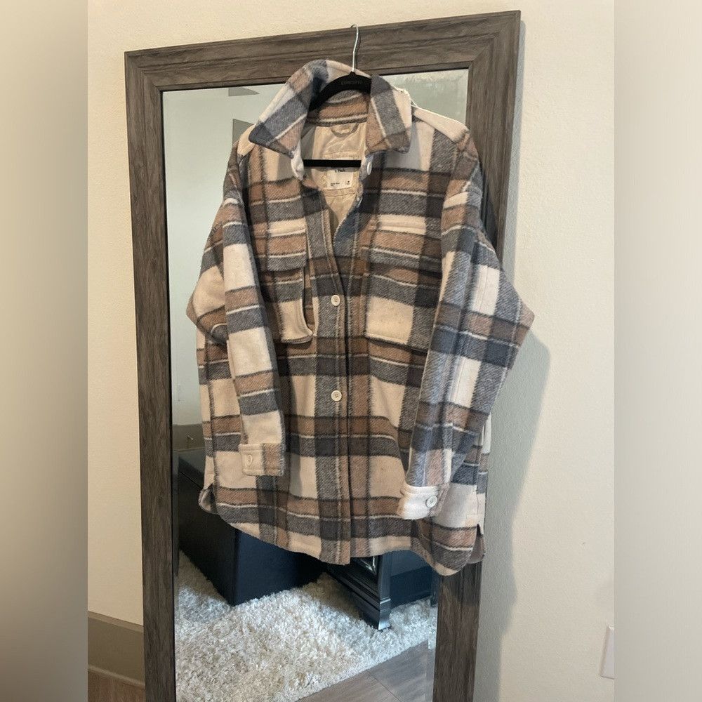Abercrombie & Fitch Abercrombie & Fitch plaid oversized cozy shirt jacket Size M / US 6-8 / IT 42-44 - 2 Thumbnail