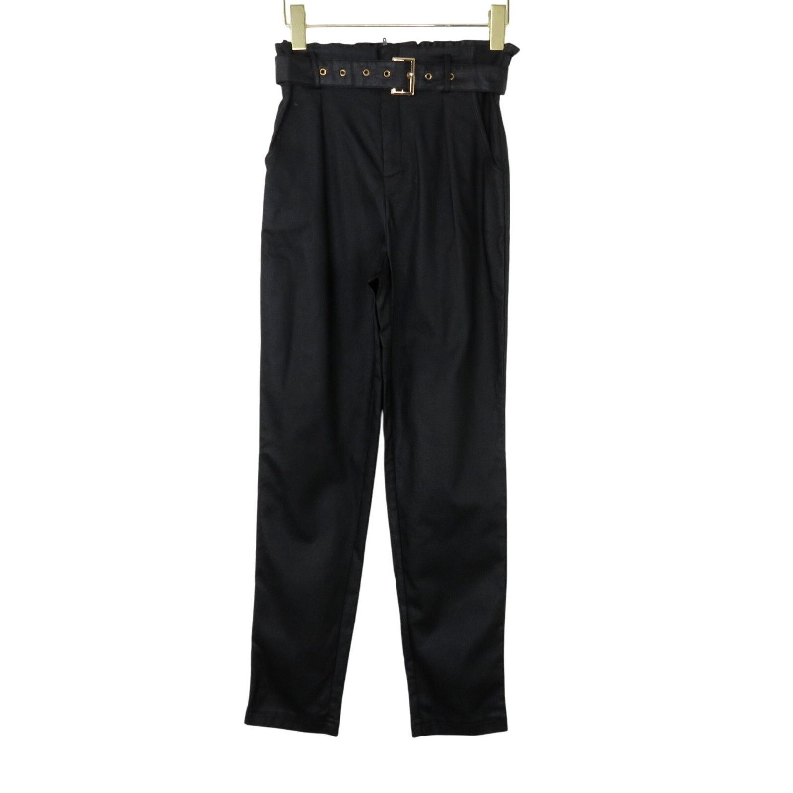 Other Windsor Faux Black Leather High Rise Straight Leg Small Size 26" / US 2 / IT 38 - 2 Thumbnail