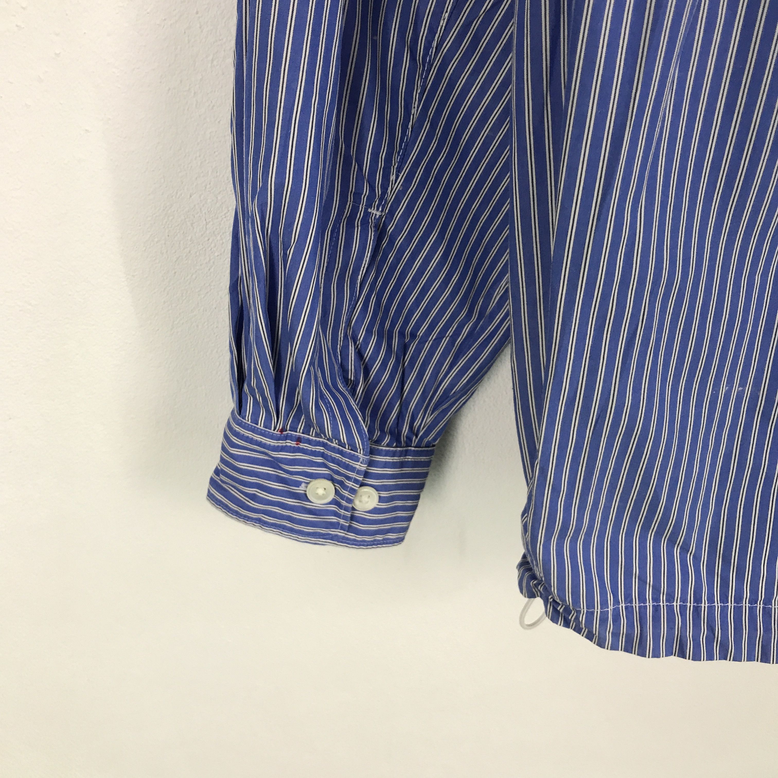 Jill Sander x uniqlo stripped button jacket