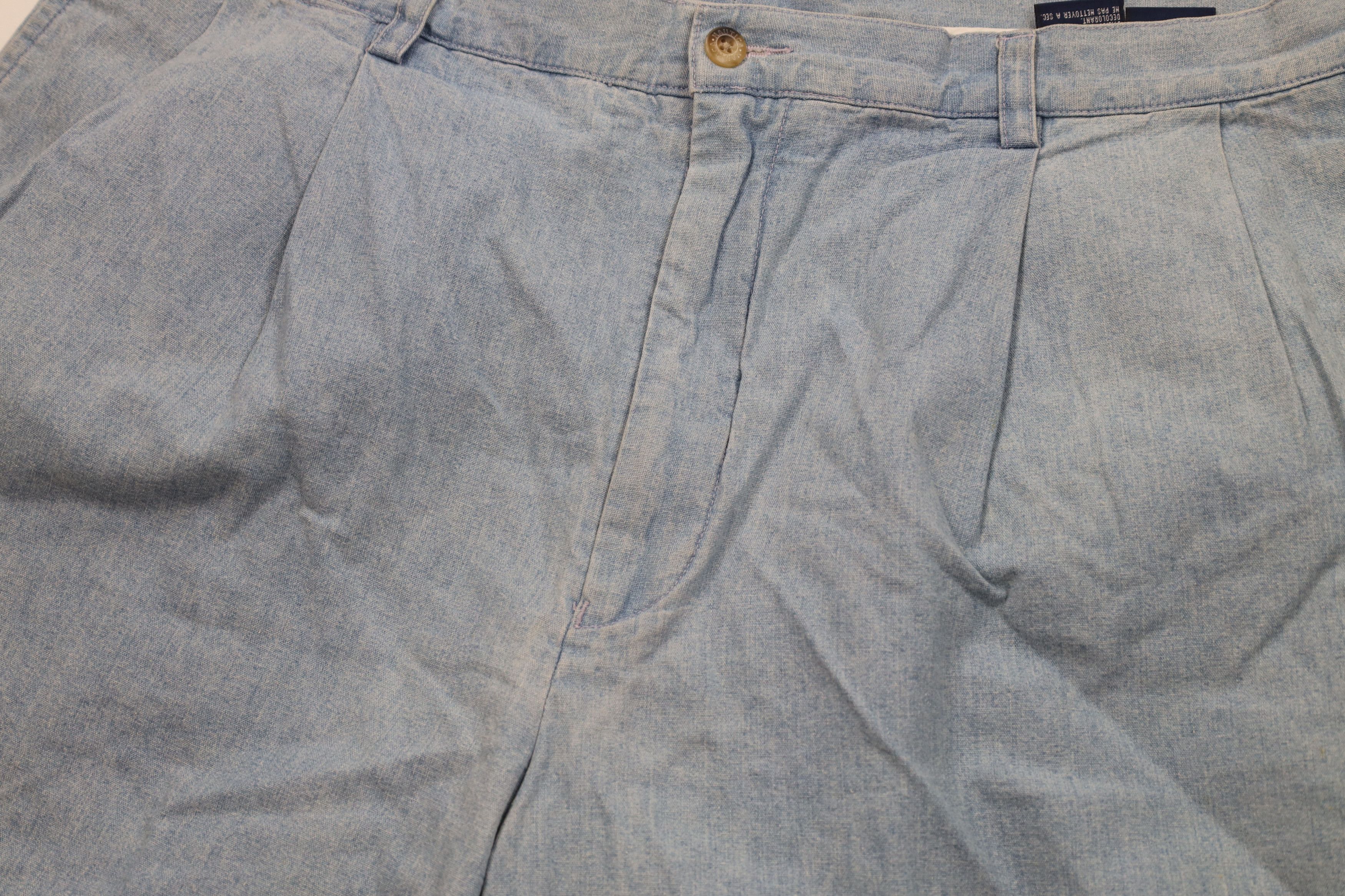 Nautica Vintage 90s Nautica Above Knee Chambray Chino Shorts Blue Size US 40 / EU 56 - 6 Thumbnail