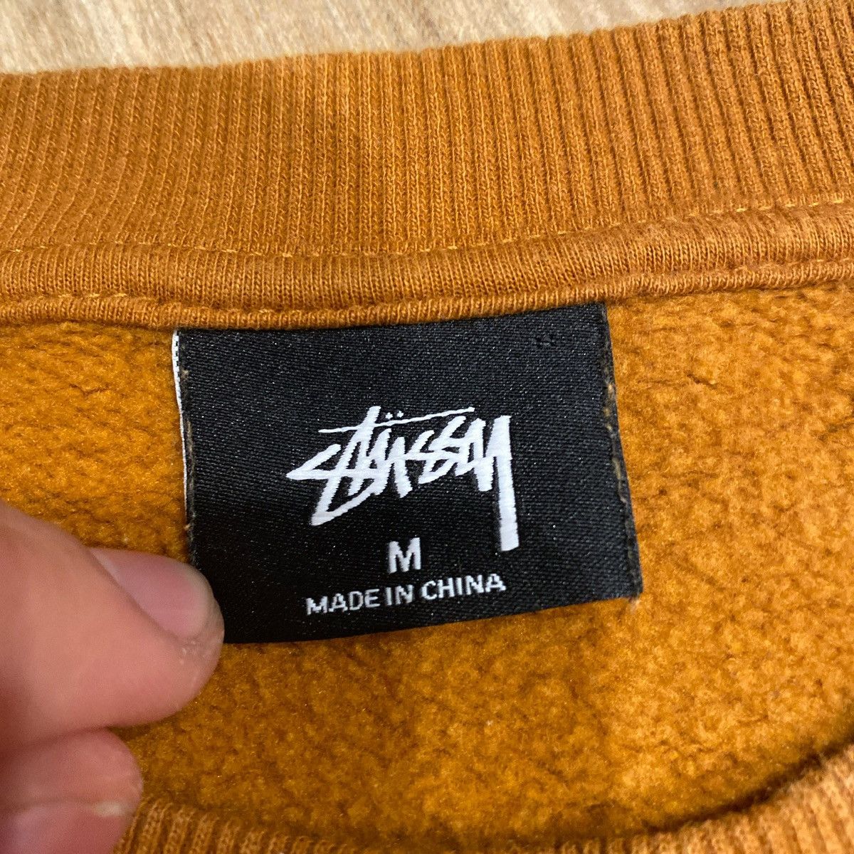 Stussy Stüssy Men’s S Puff Crewneck Caramel Size Medium Size US M / EU 48-50 / 2 - 3 Thumbnail