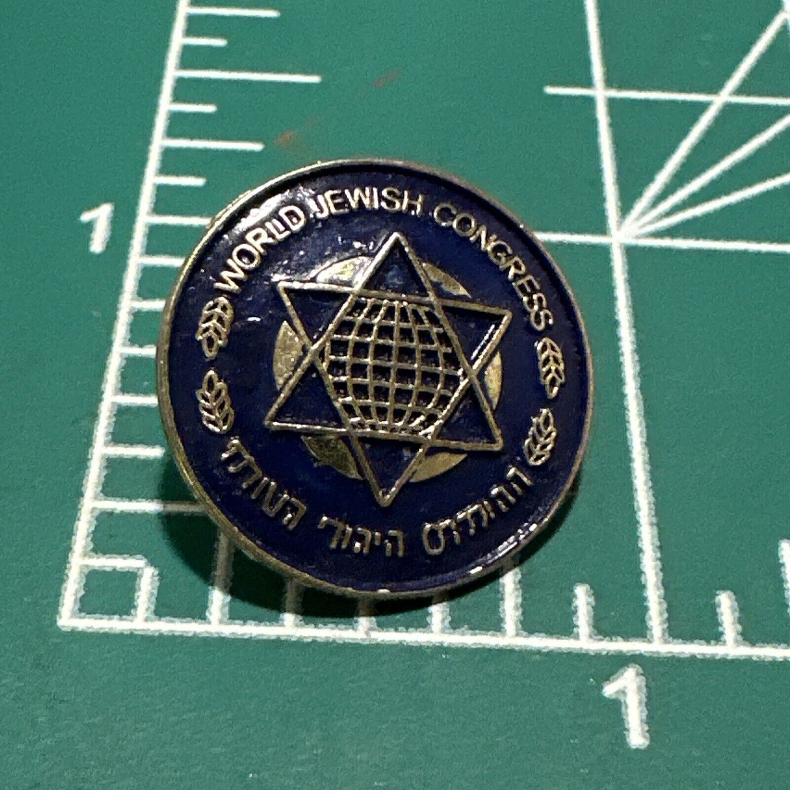Vintage Vintage World Jewish Congress Lapel Pin Blue Enamel Size ONE SIZE - 3 Thumbnail