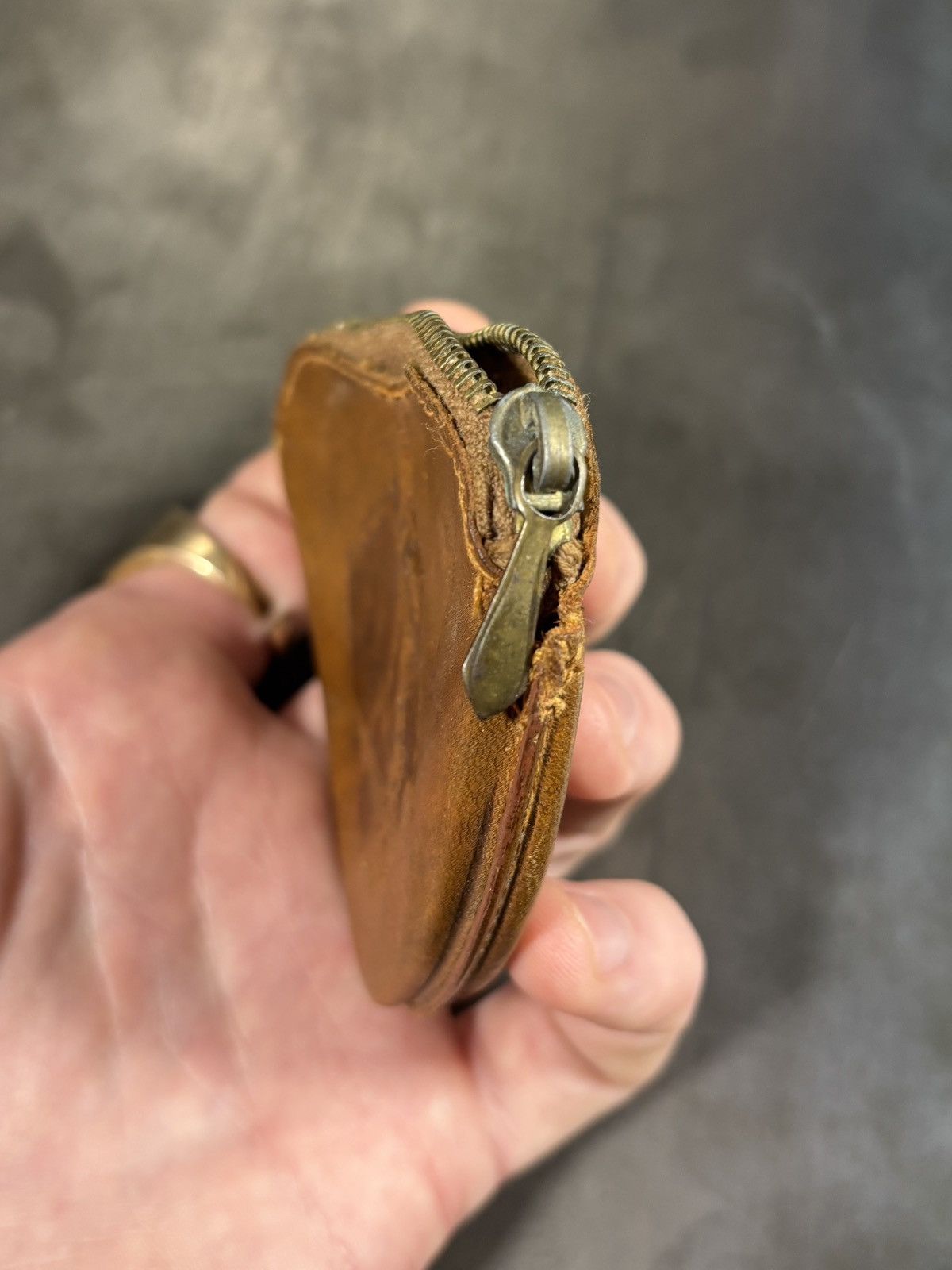 Vintage True Vintage Leather Coin Purse West Germany Horse Brass 60s Size ONE SIZE - 11 Thumbnail