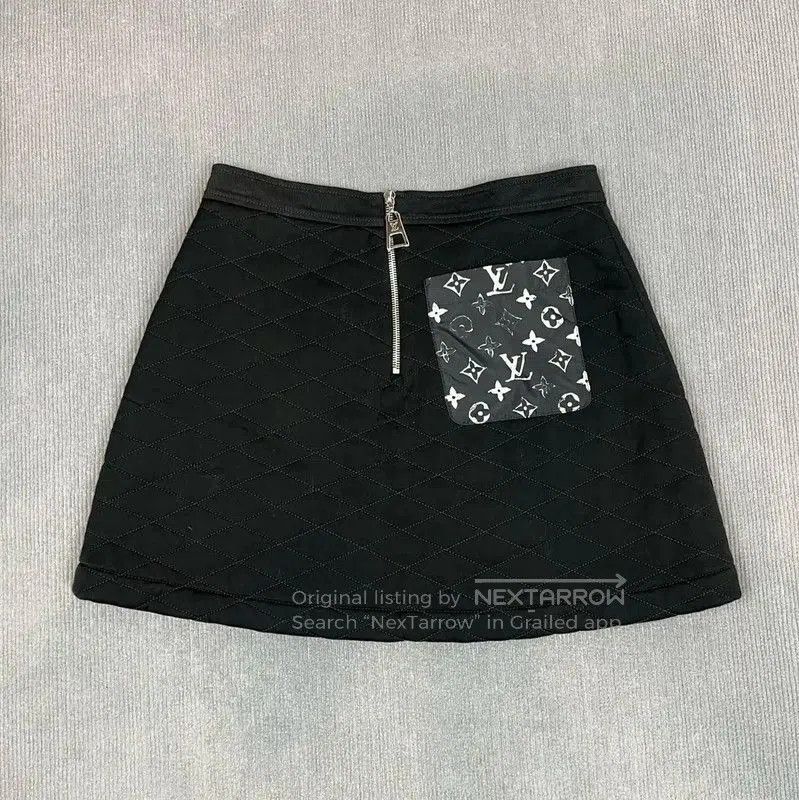 Louis Vuitton Louis Vuitton Black Cotton Skirt for Women . Size 23" - 2 Thumbnail