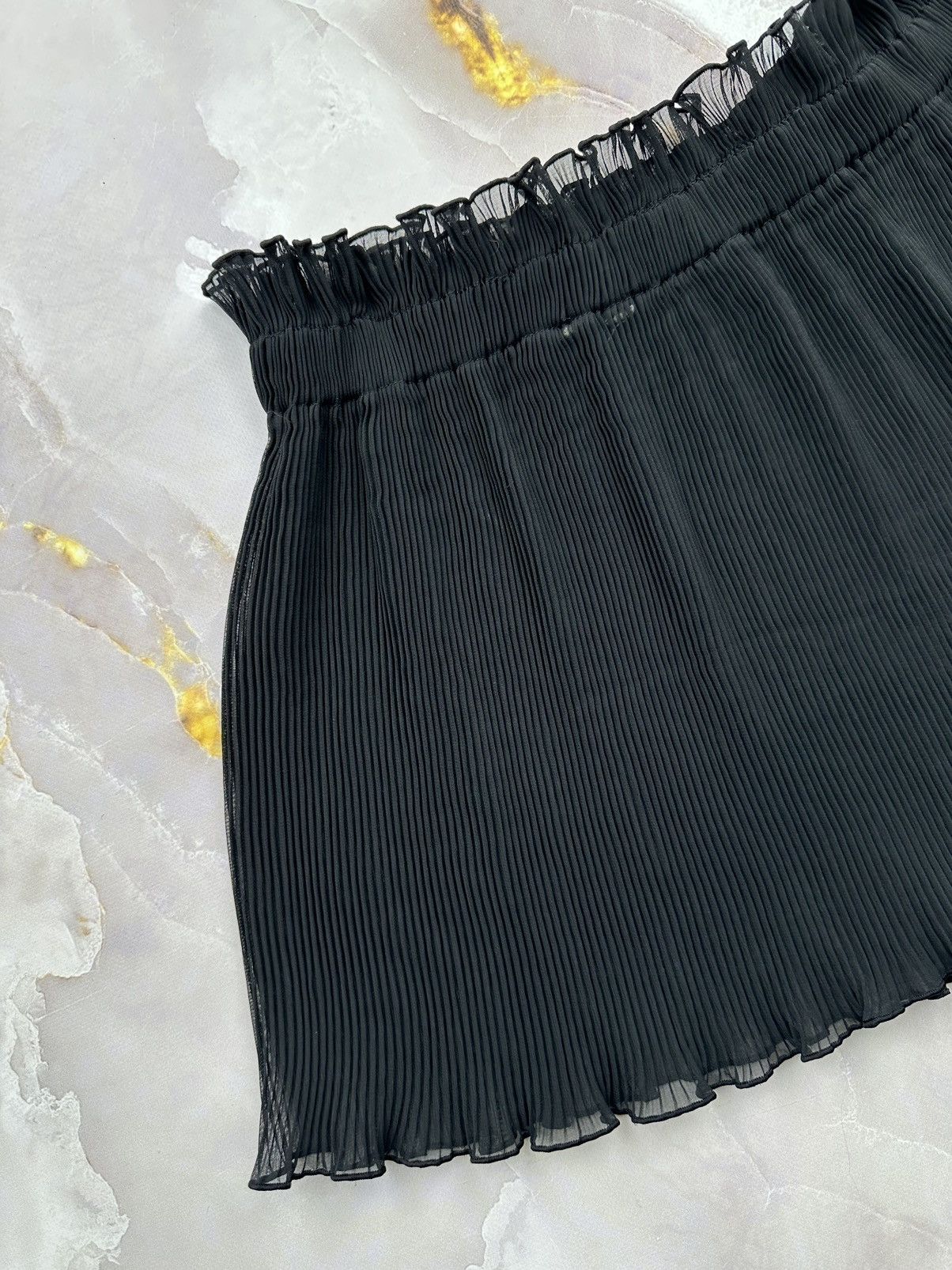 Japanese Brand Vintage Mesh Pleated Mini Skirt Size 27" / US 4 / IT 40 - 6 Thumbnail