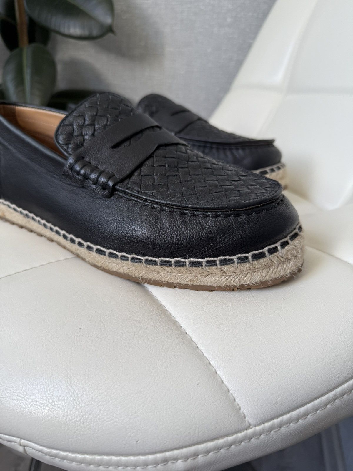 Bottega Veneta Bottega Veneta Woven Leather Loafers Shoes Espadrille Sole Size US 8 / EU 41 - 9 Thumbnail