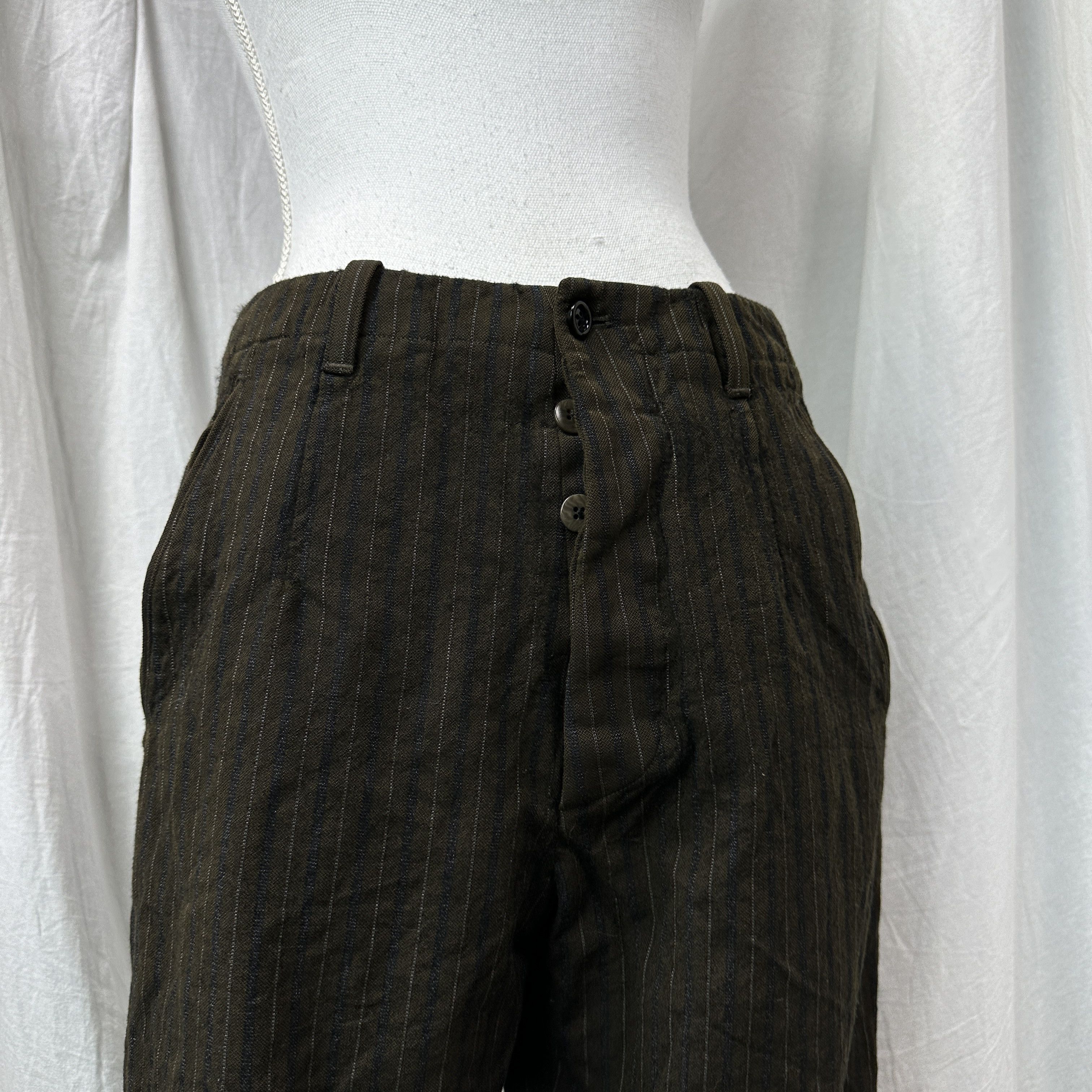 Prada Vintage Striped Preppy Old Money Casual Prada Pants Size 32" / US 10 / IT 46 - 2 Thumbnail