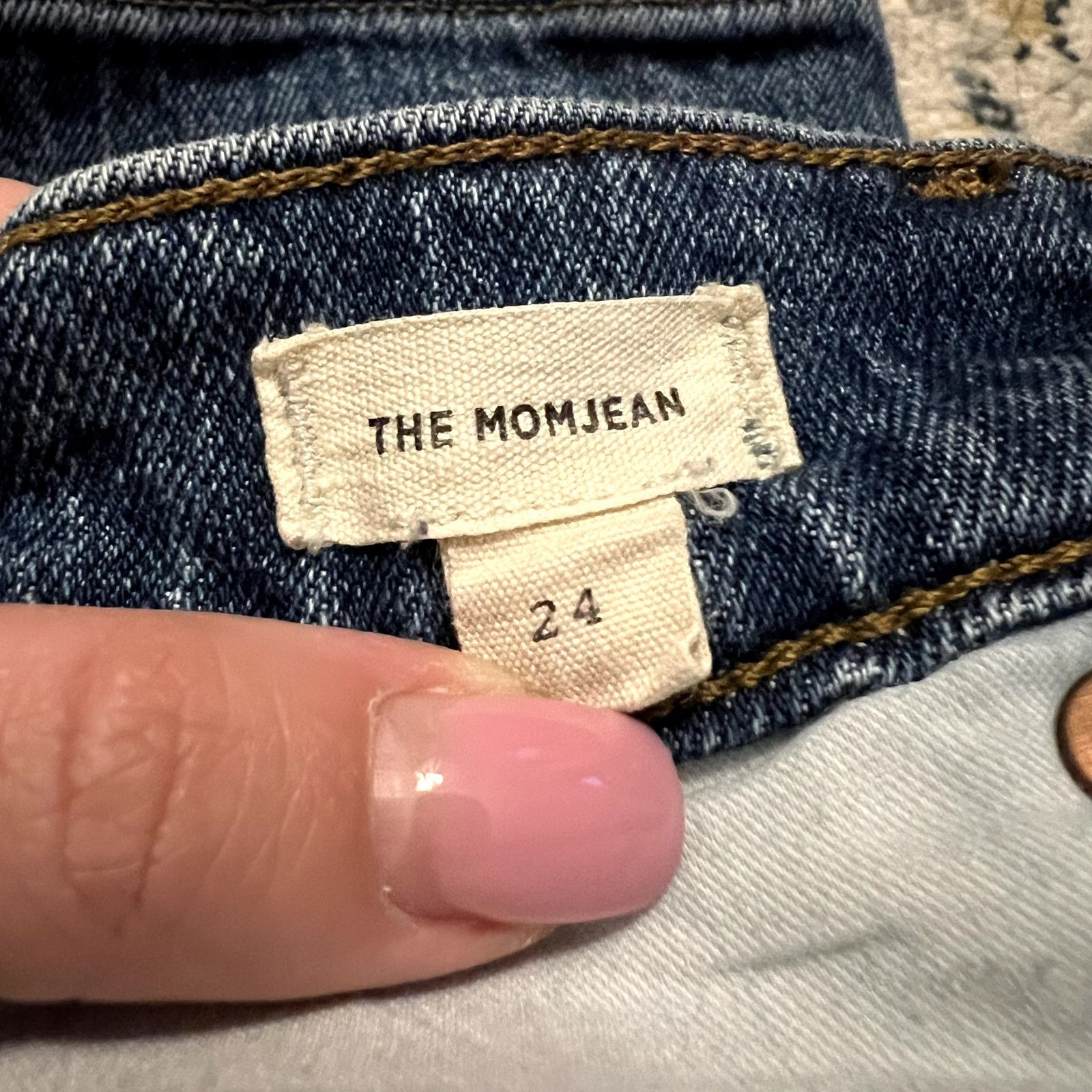Madewell Madewell The Momjean Jeans Blue Size 24 Cotton Blend Size 24" / US 00 / IT 34 - 6 Thumbnail
