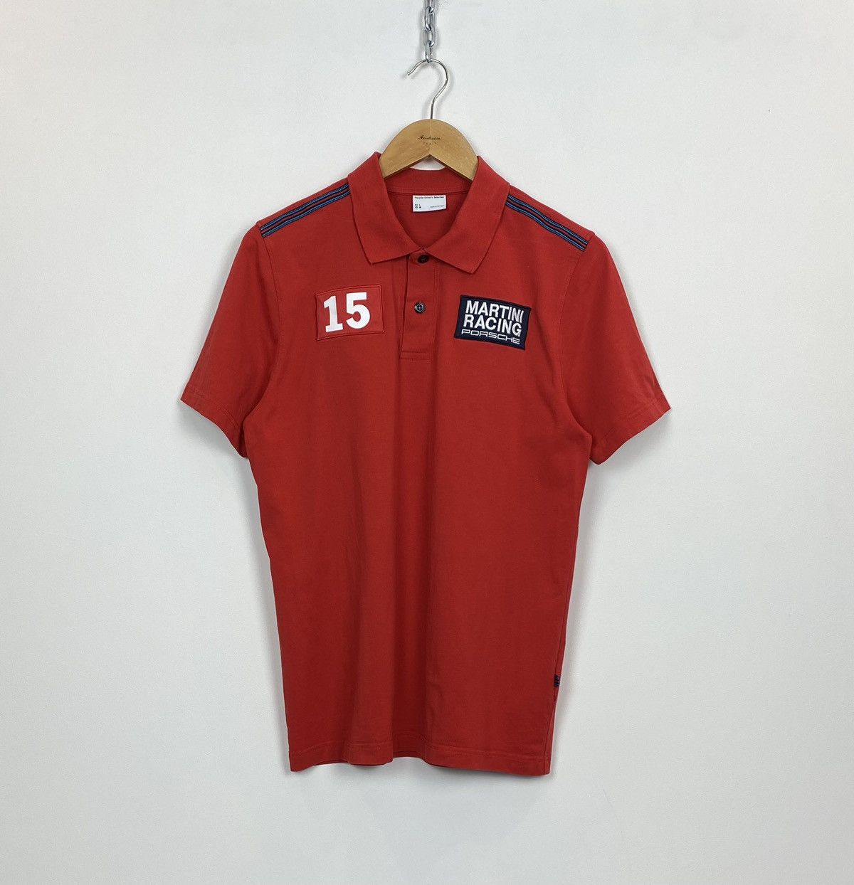 Porsche Design Porsche Martini Racing Polo Shirt Logo 90s Driver Red Top Size US L / EU 52-54 / 3 - 1 Thumbnail