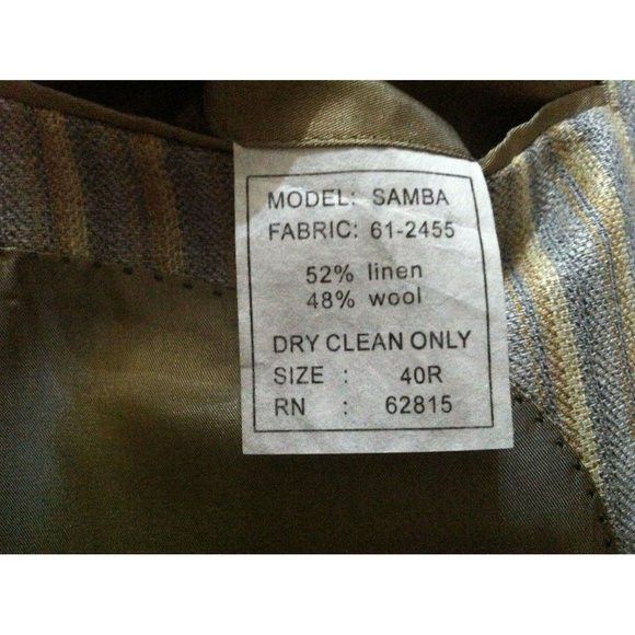 Other IBIZA MEN'S MULTICOLOR 52%LINEN 48%WOOL SPORT BLAZER 40R Size 40R - 6 Thumbnail