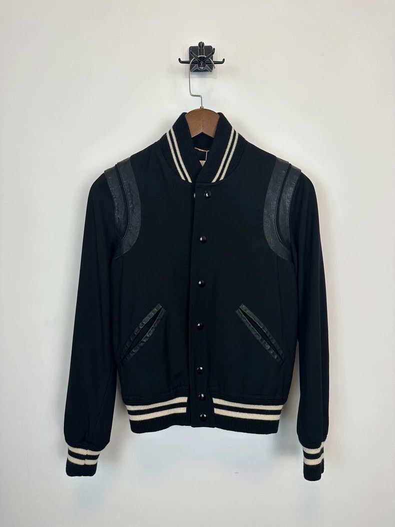 Saint Laurent Paris Saint Laurent Black Button-Up Baseball Jacket-2505 Size US M / EU 48-50 / 2 - 1 Thumbnail