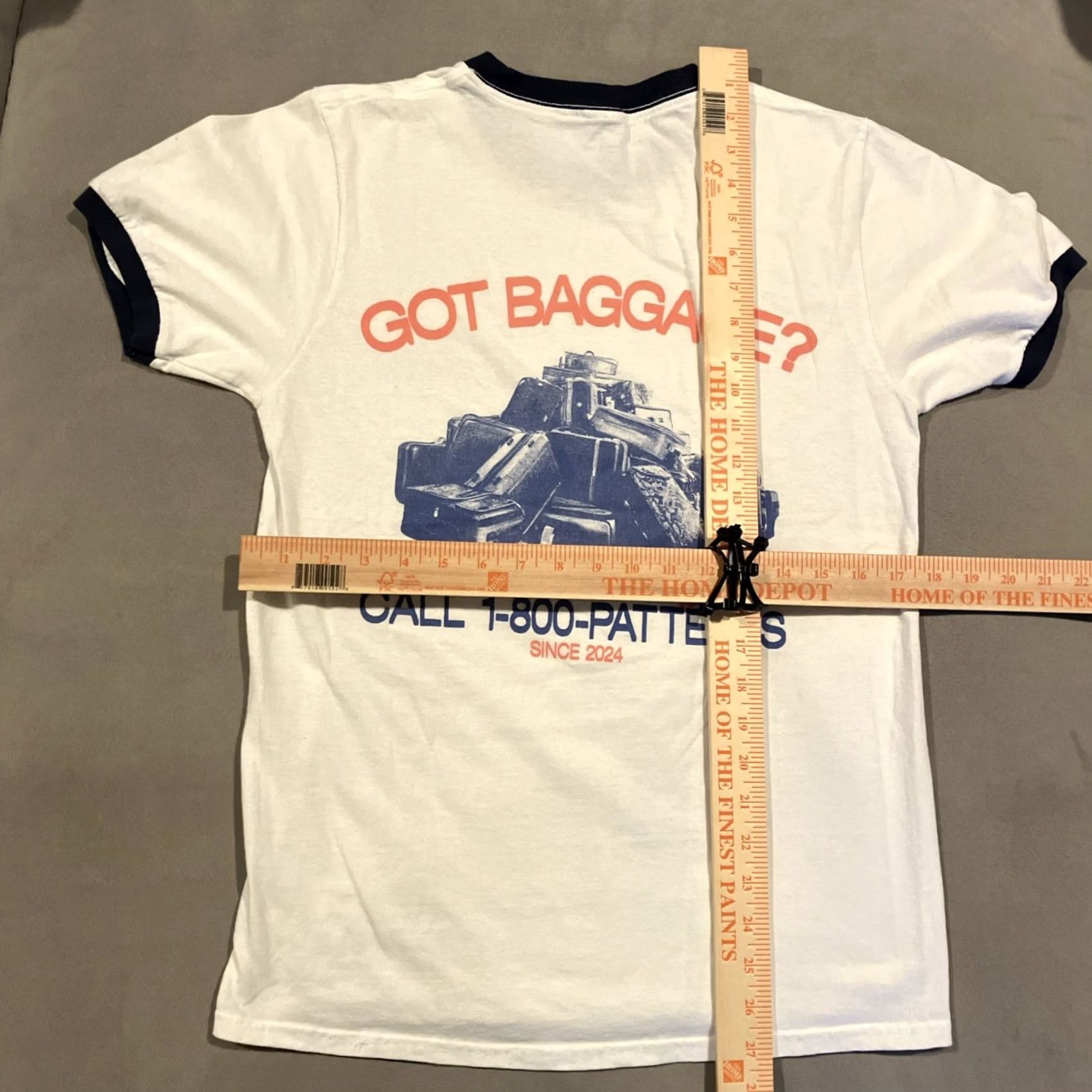 Vintage Kelsea Ballerini Pattern Moving Co. Ringer T Shirt Mens Medium White Cotton Graphic Print Shirt Size US M / EU 48-50 / 2 - 5 Thumbnail
