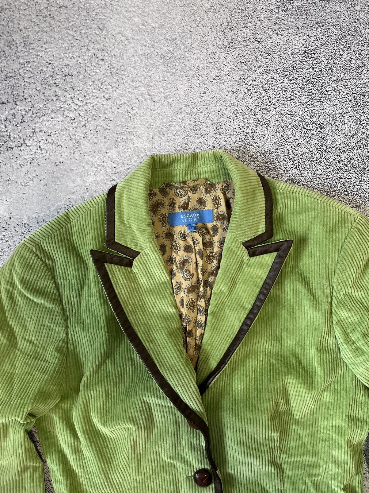Escada Escada Sport Women Blazer Jacket Green Cotton Polyester Size XS / US 0-2 / IT 36-38 - 8 Thumbnail