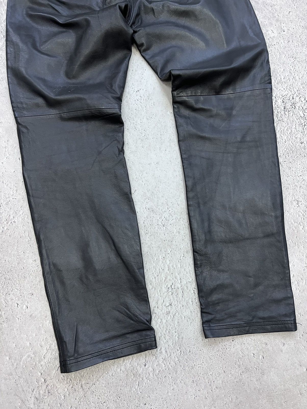 Genuine Leather × Vintage Vintage 90's Y2K Style Casual Classic Genuine Leather Pants Size US 32 / EU 48 - 10 Thumbnail